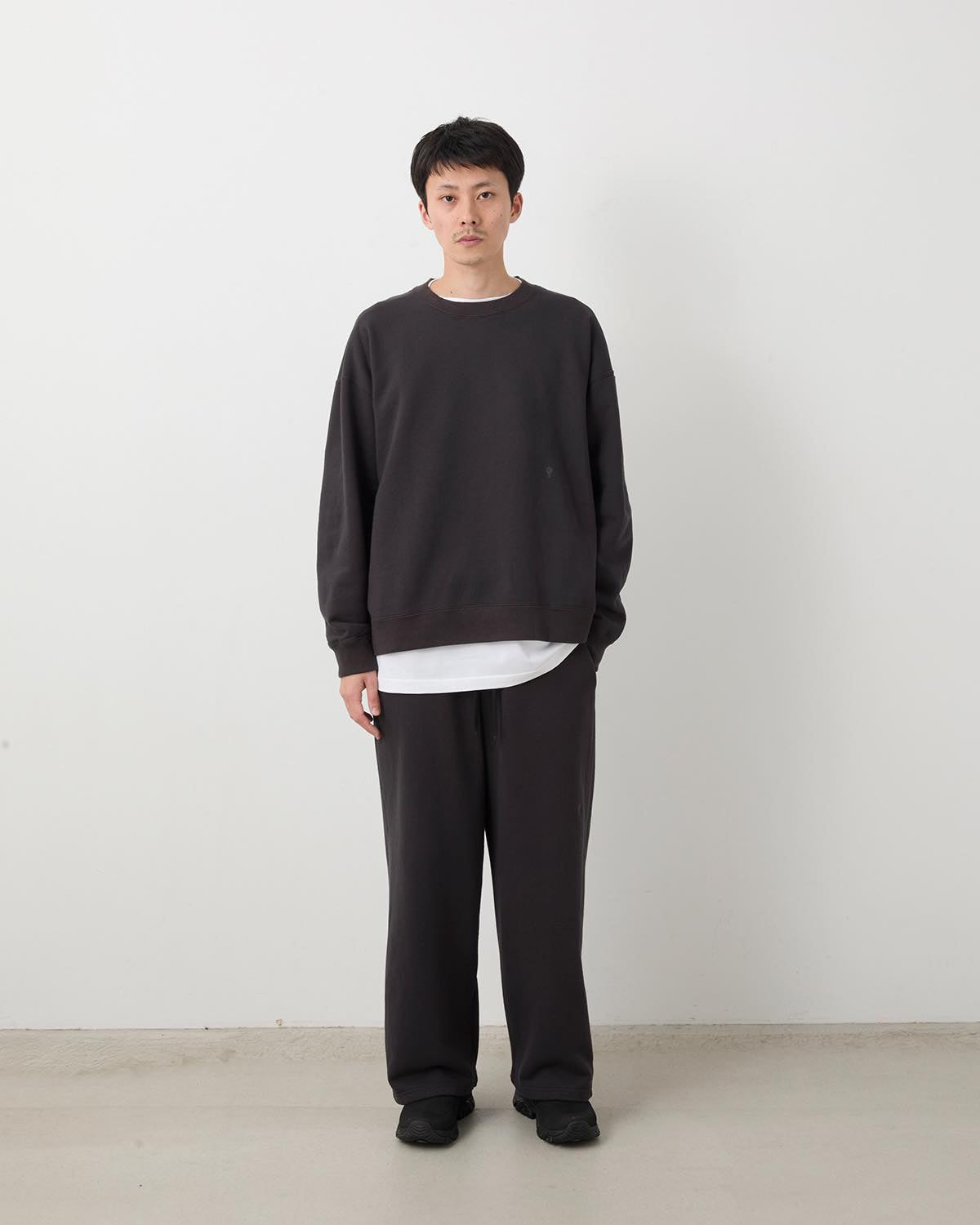 COTTON SWEAT WIDE PANTS