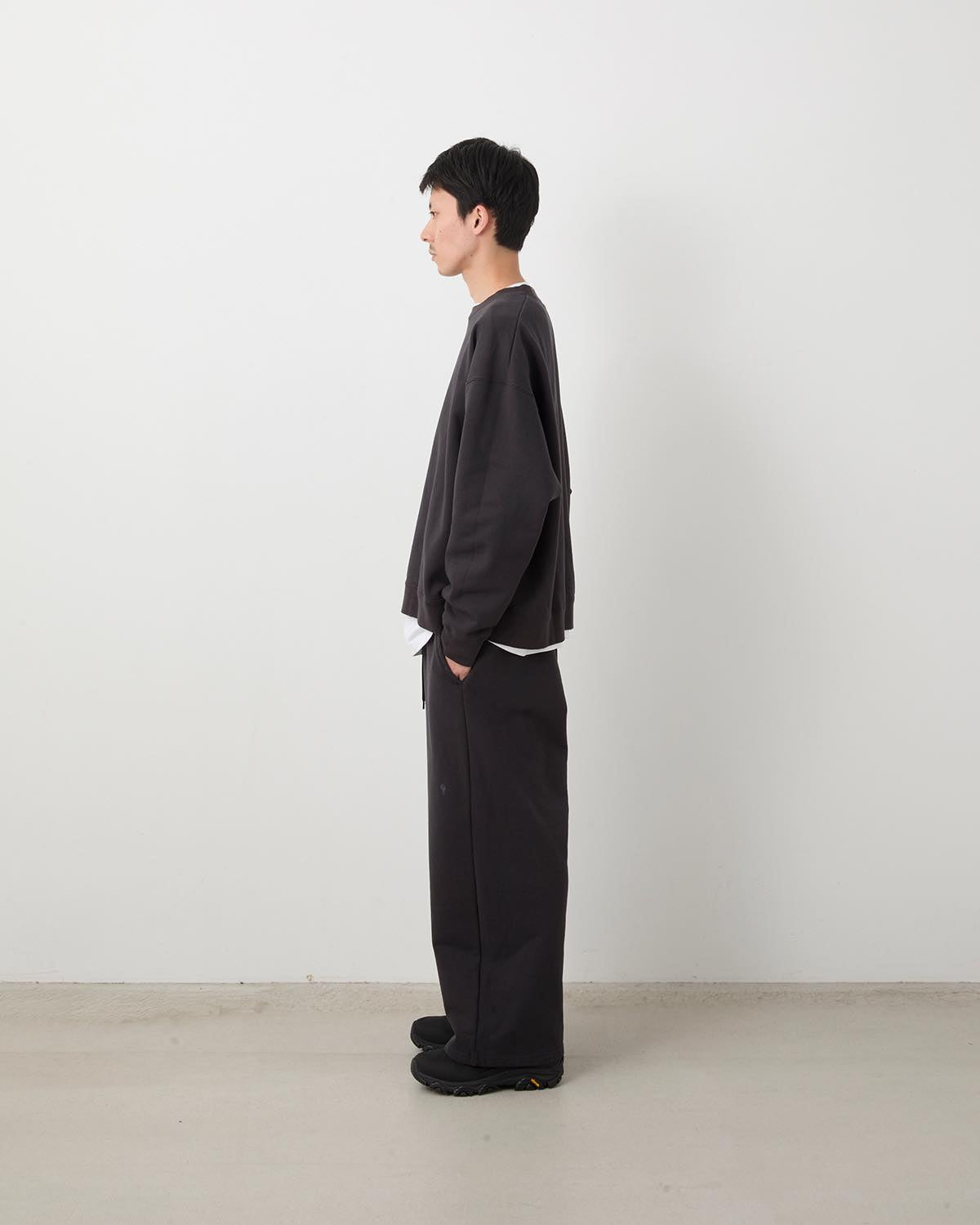 COTTON SWEAT WIDE PANTS