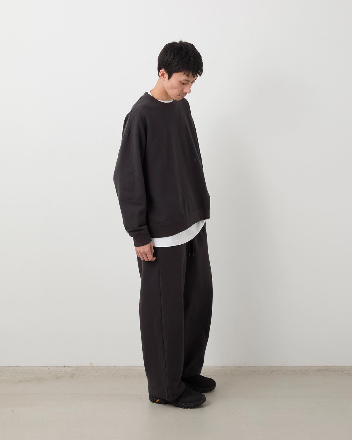 COTTON SWEAT WIDE PANTS
