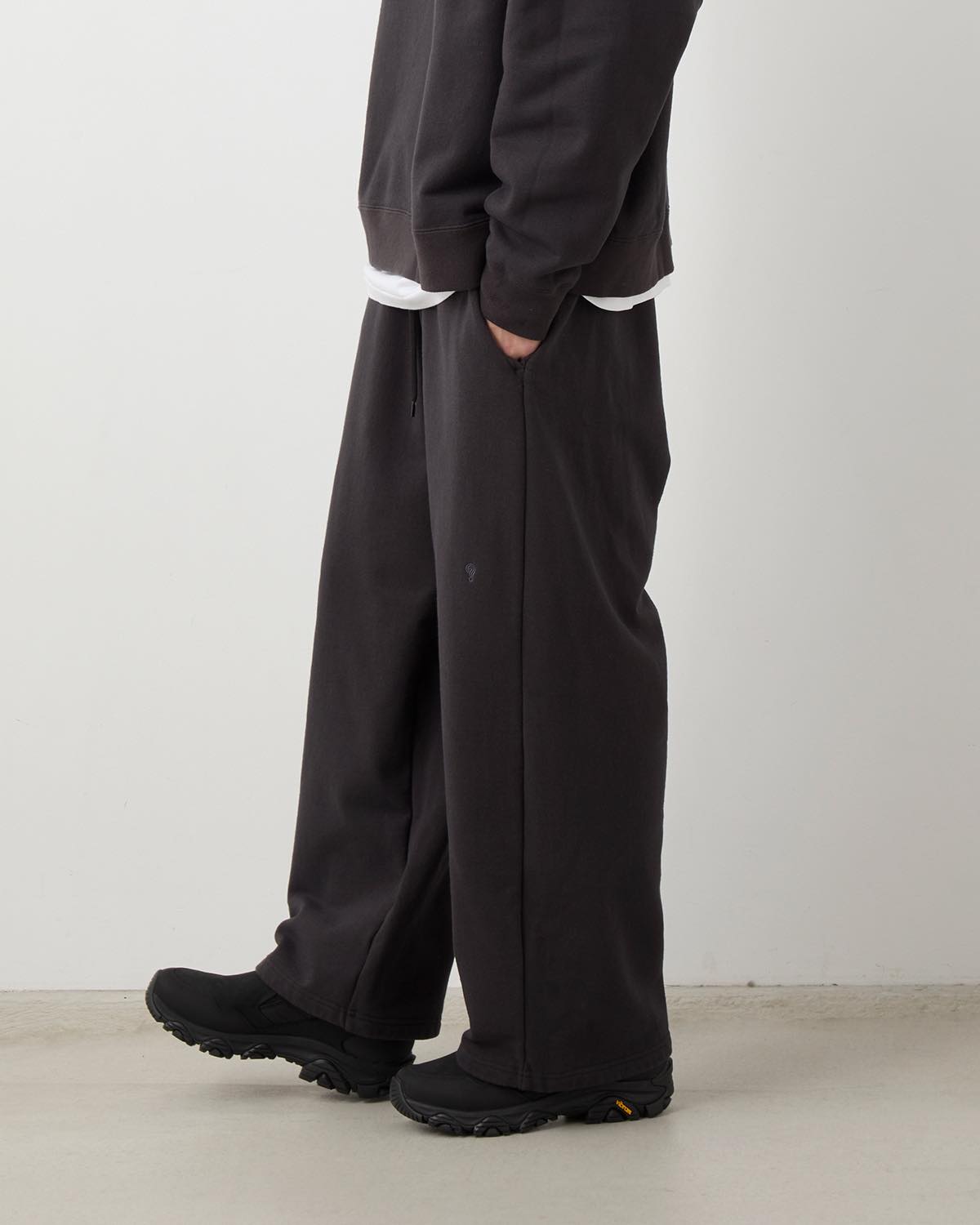 COTTON SWEAT WIDE PANTS