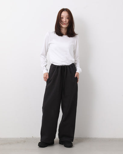 COTTON SWEAT WIDE PANTS