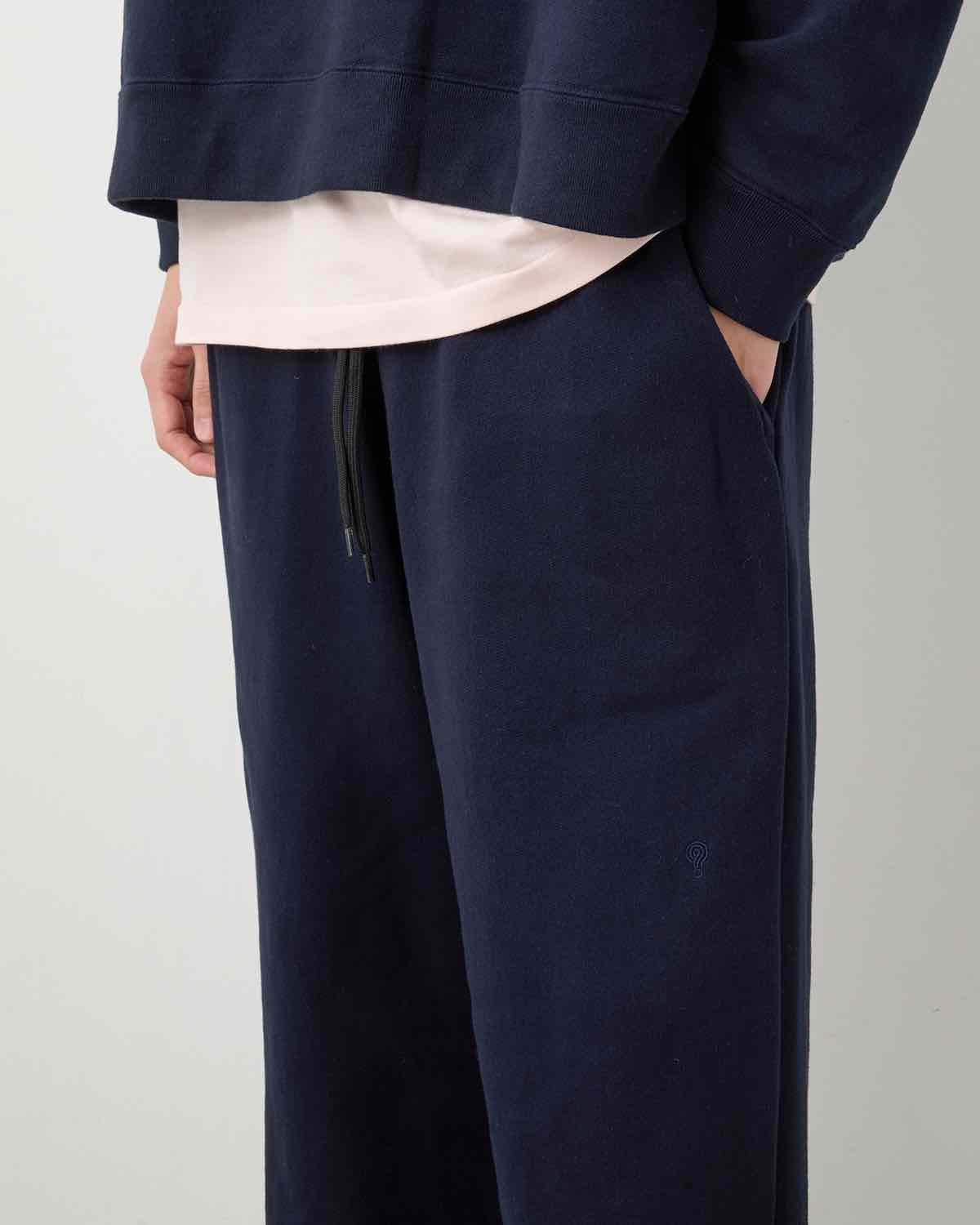 COTTON SWEAT WIDE PANTS
