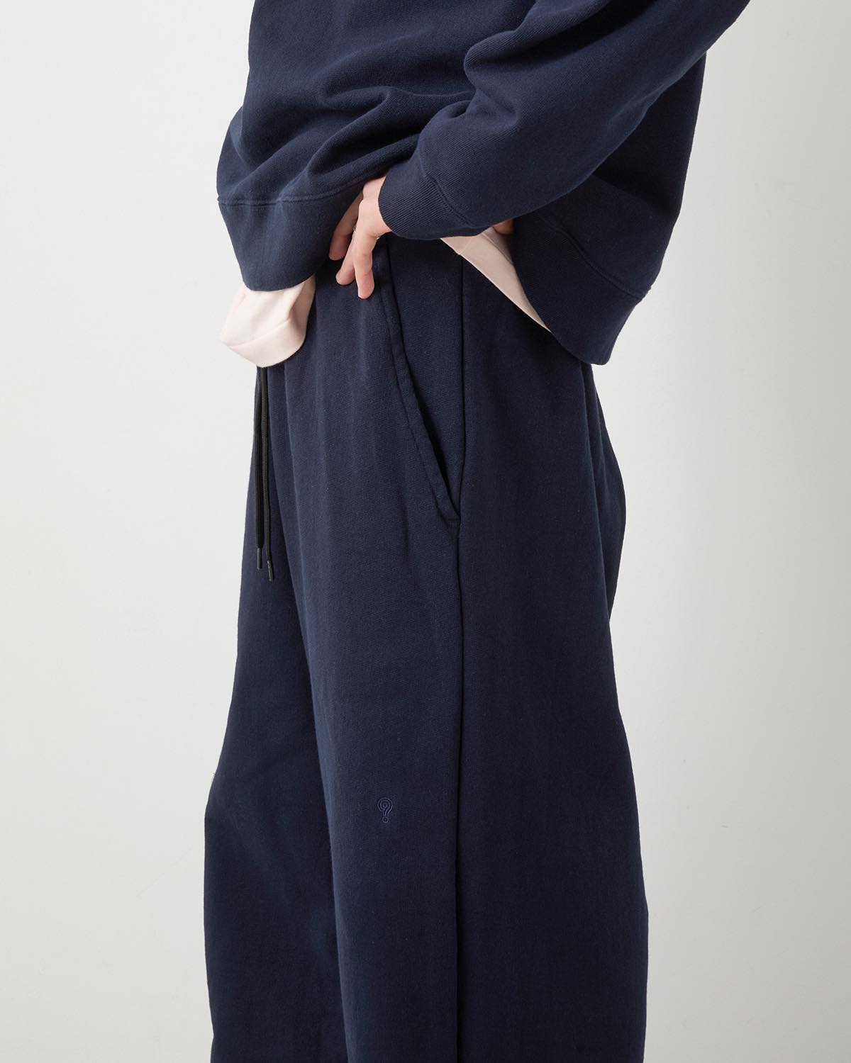 COTTON SWEAT WIDE PANTS