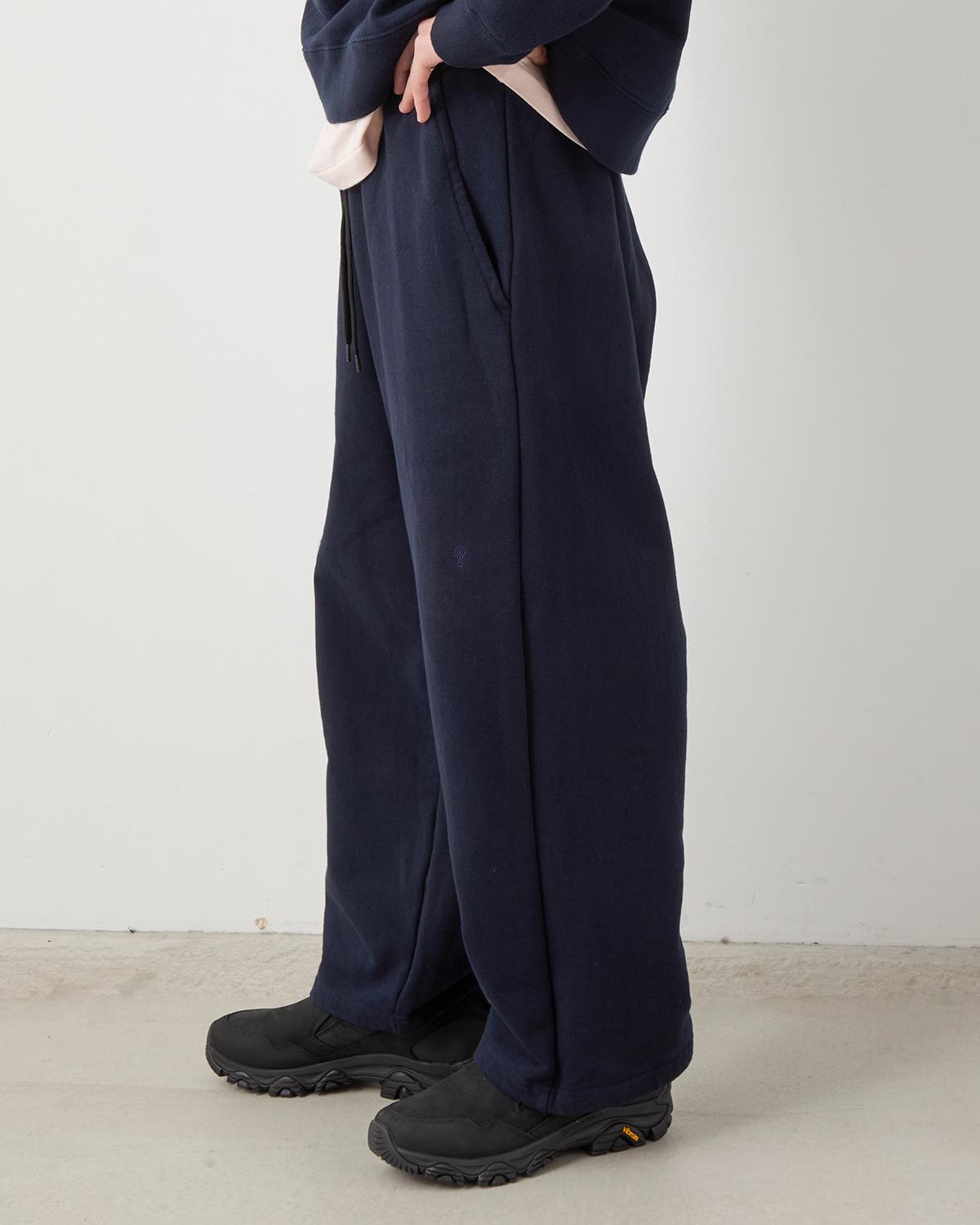 COTTON SWEAT WIDE PANTS