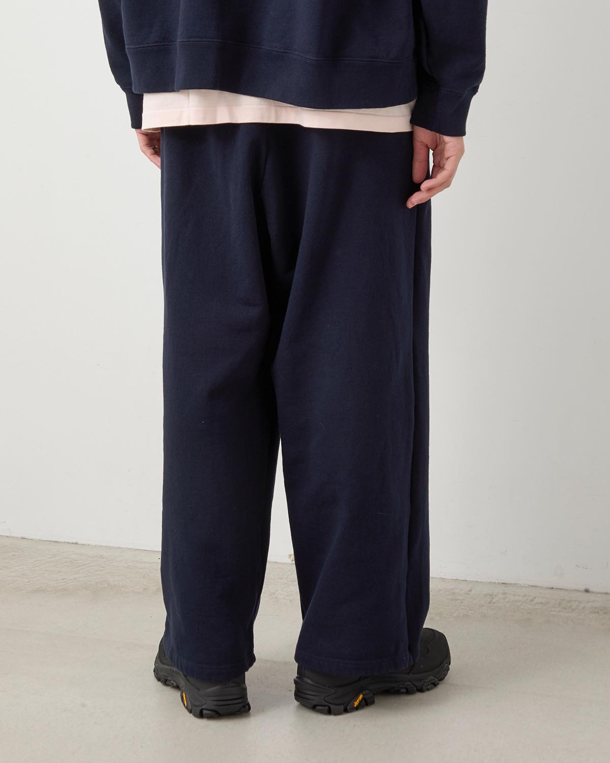 COTTON SWEAT WIDE PANTS