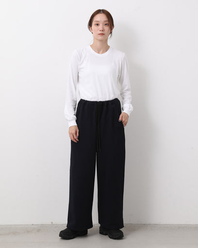 COTTON SWEAT WIDE PANTS