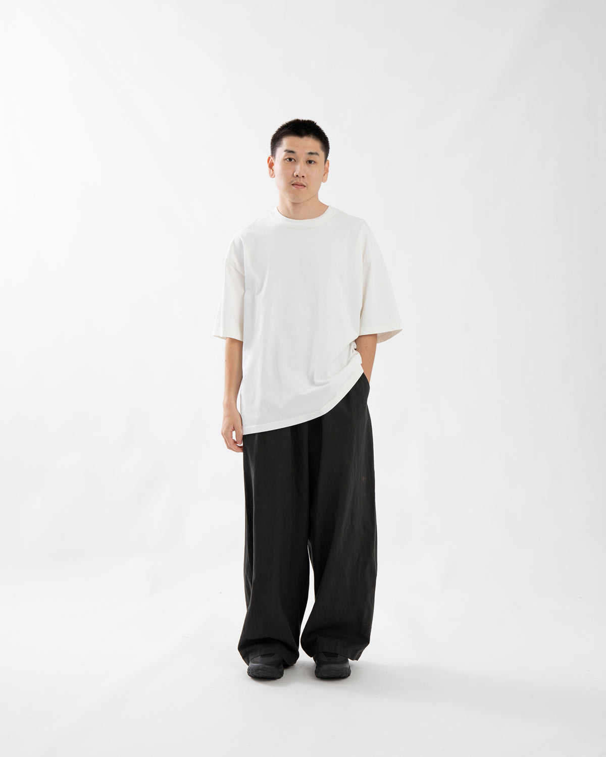 COTTON LINEN WIDE PANTS