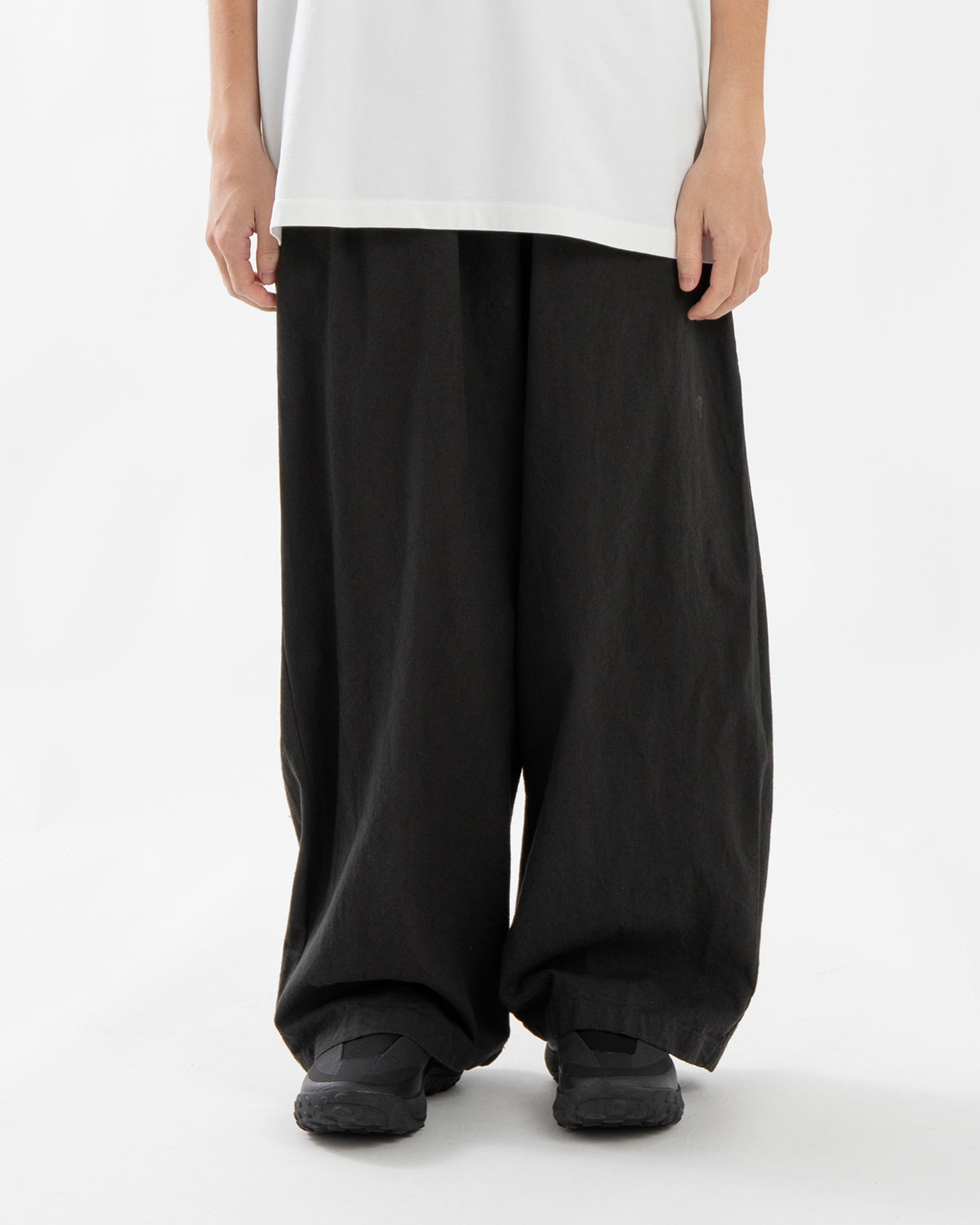 COTTON LINEN WIDE PANTS