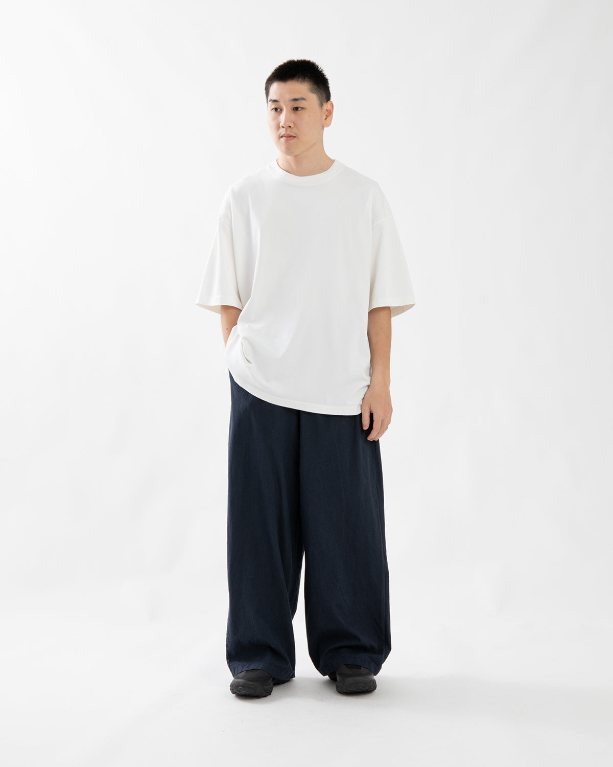 COTTON LINEN WIDE PANTS