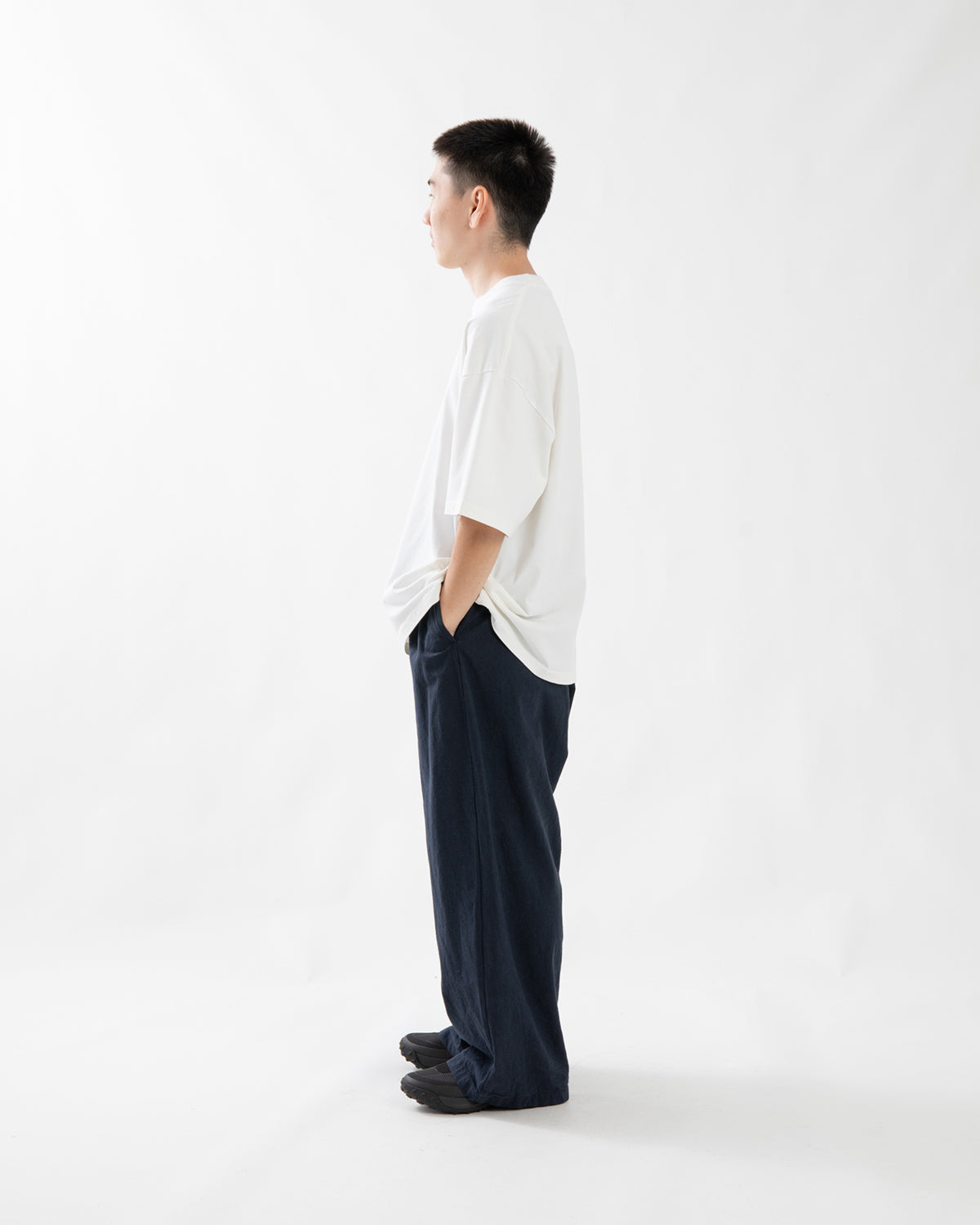 COTTON LINEN WIDE PANTS