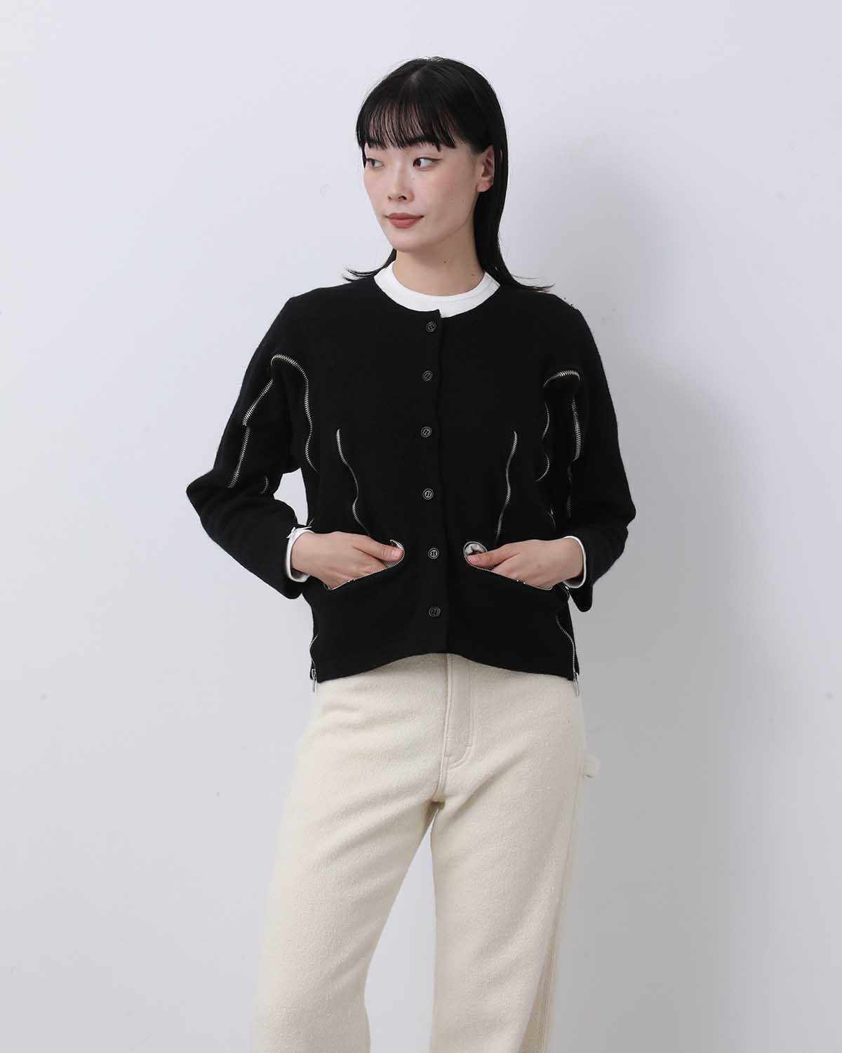 INSIDE ZIP CARDIGAN