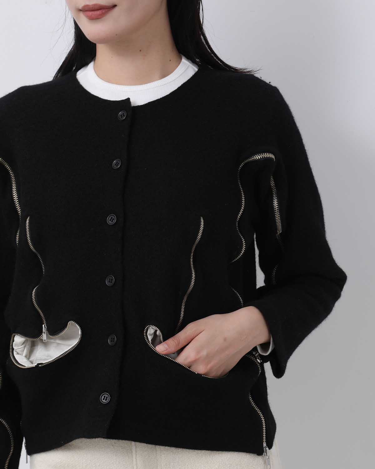 INSIDE ZIP CARDIGAN