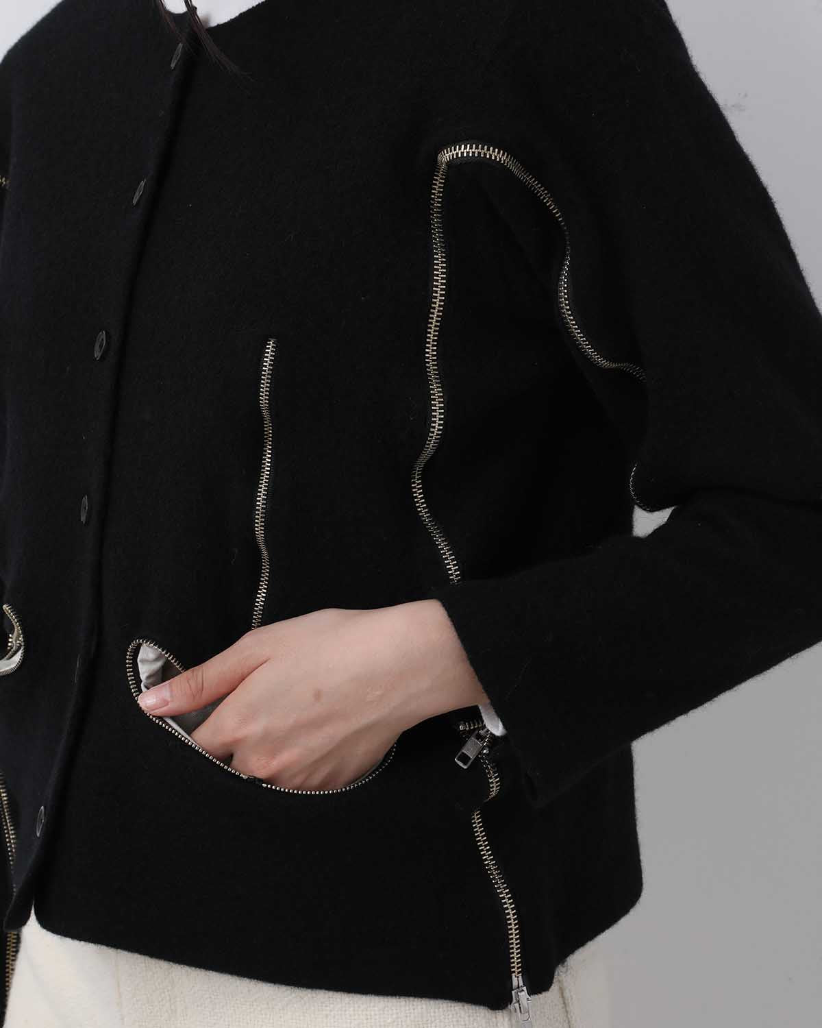 INSIDE ZIP CARDIGAN