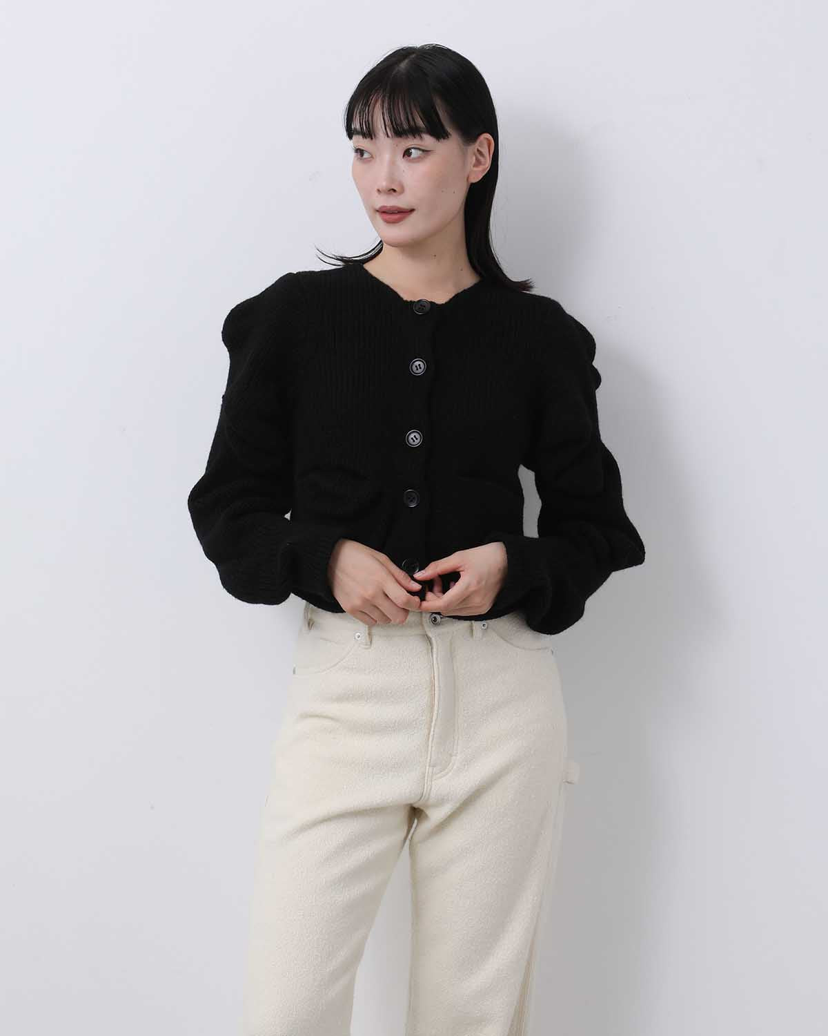 CARDIGAN WITH UNSTABLE SLEEVES