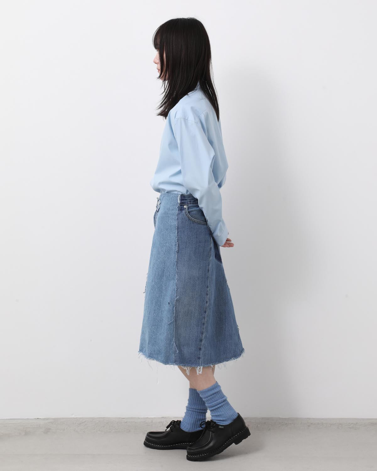 DENIM MIDI SK