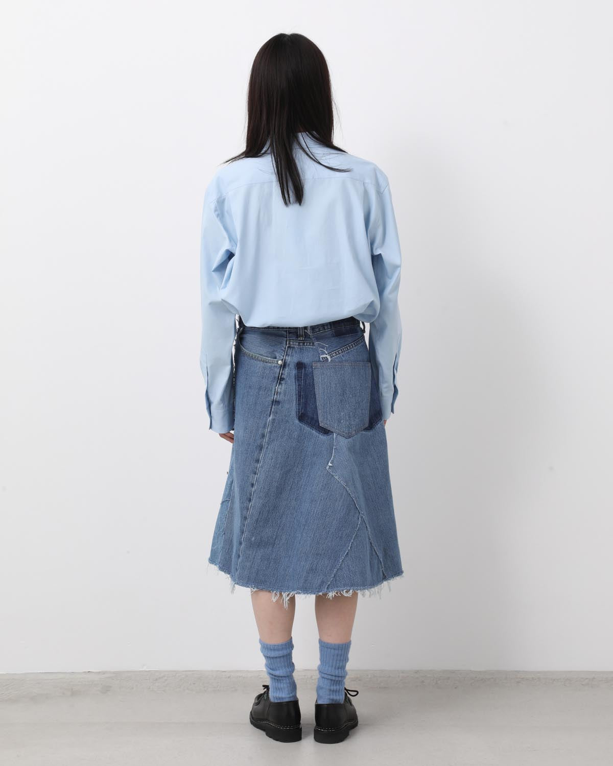 DENIM MIDI SK