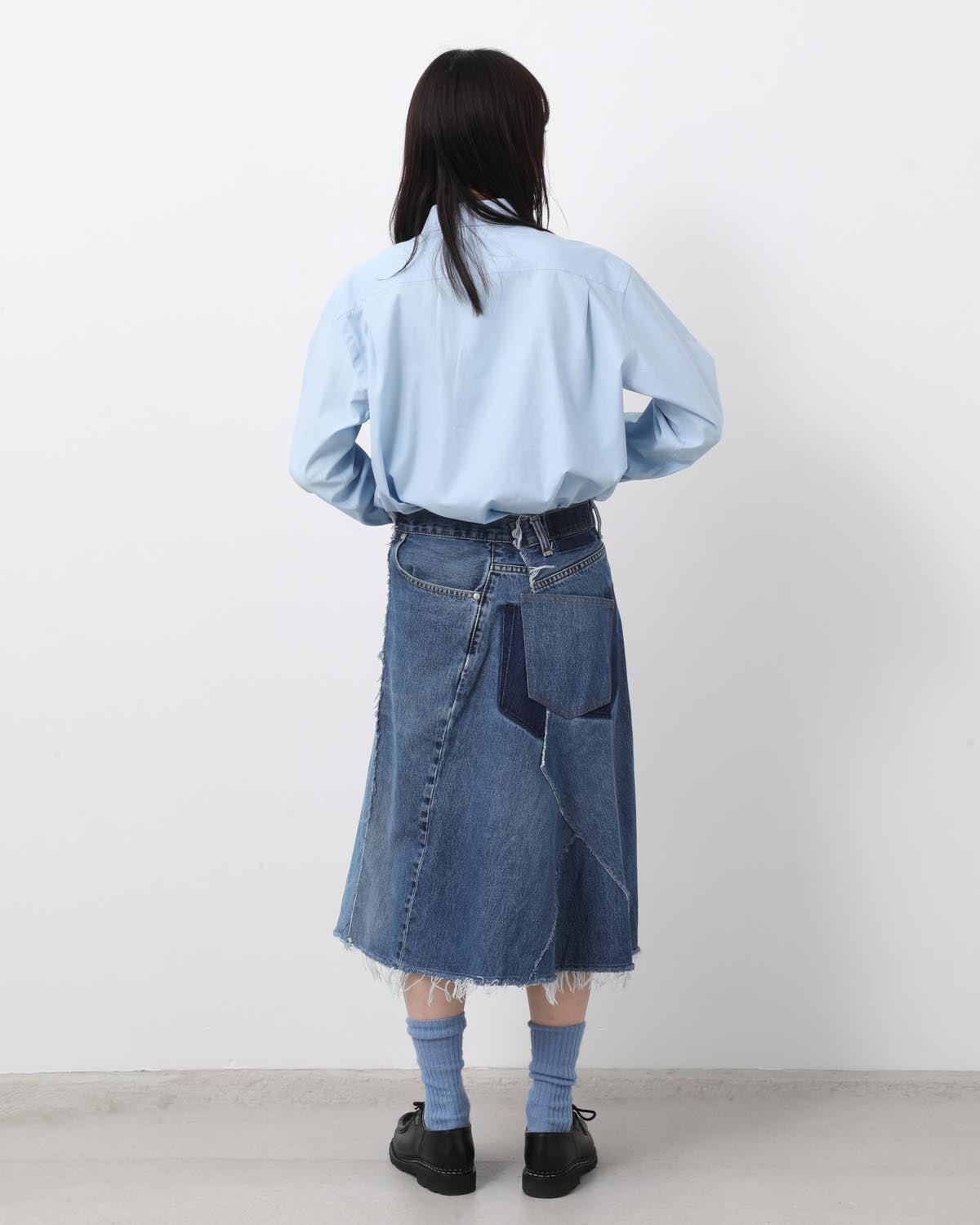 DENIM MIDI SK