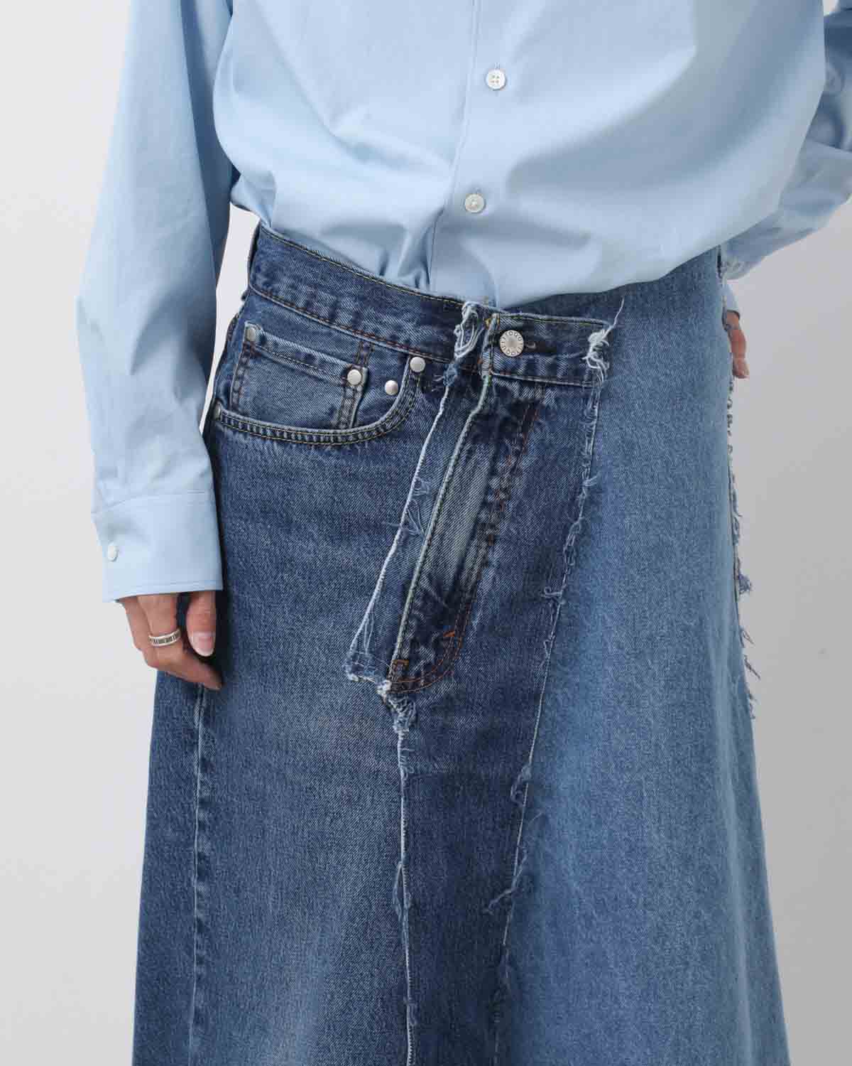 DENIM MIDI SK