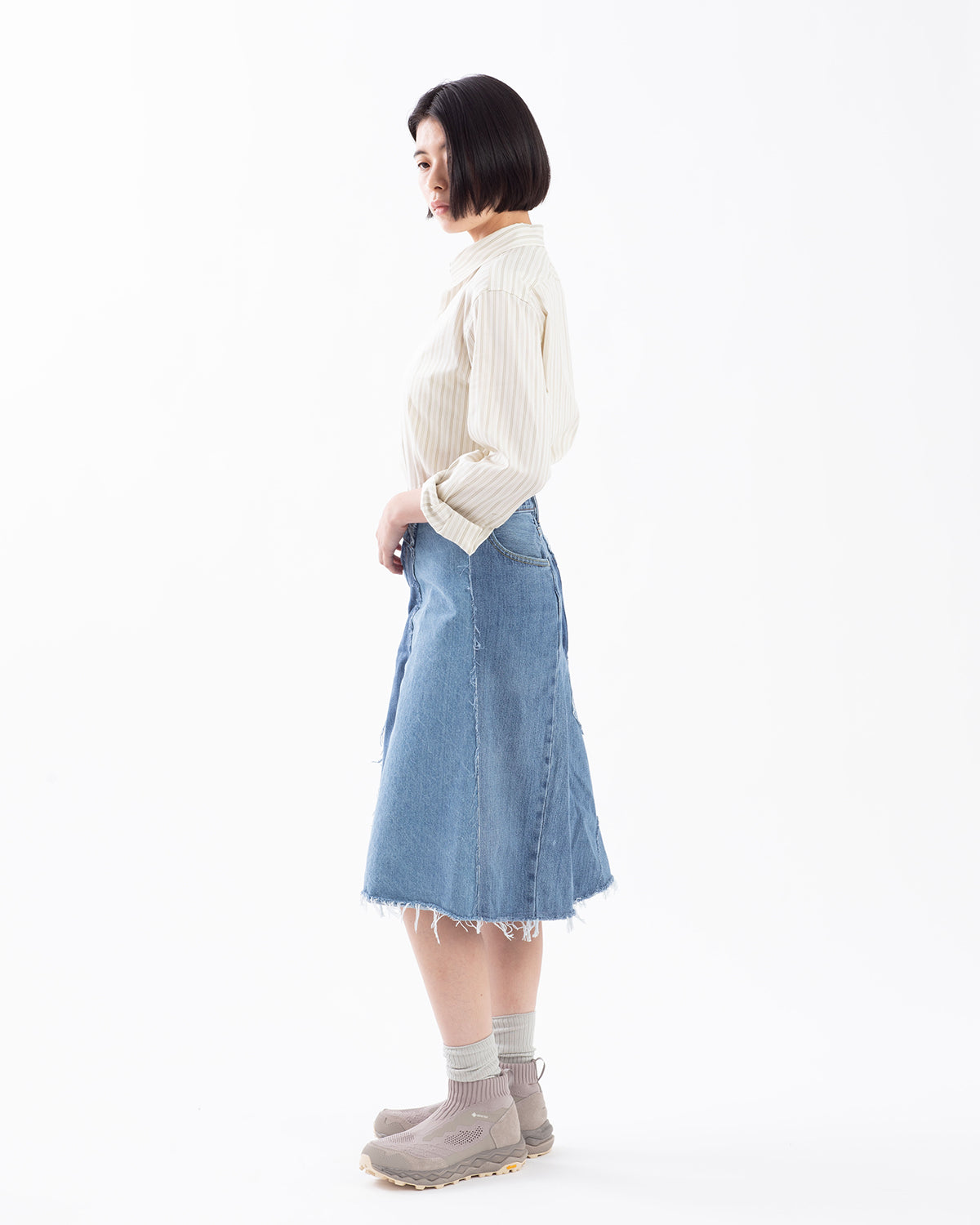DENIM MIDI SK