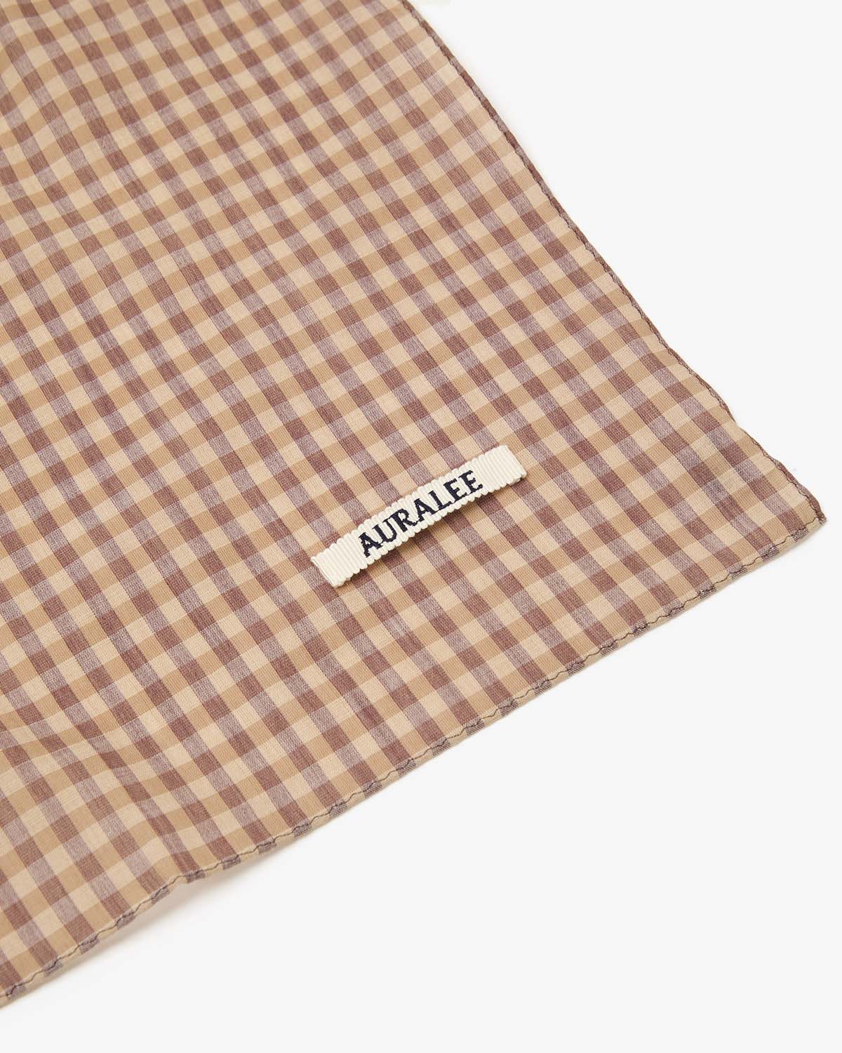 AIRY LIGHT COTTON CHECK SCARF