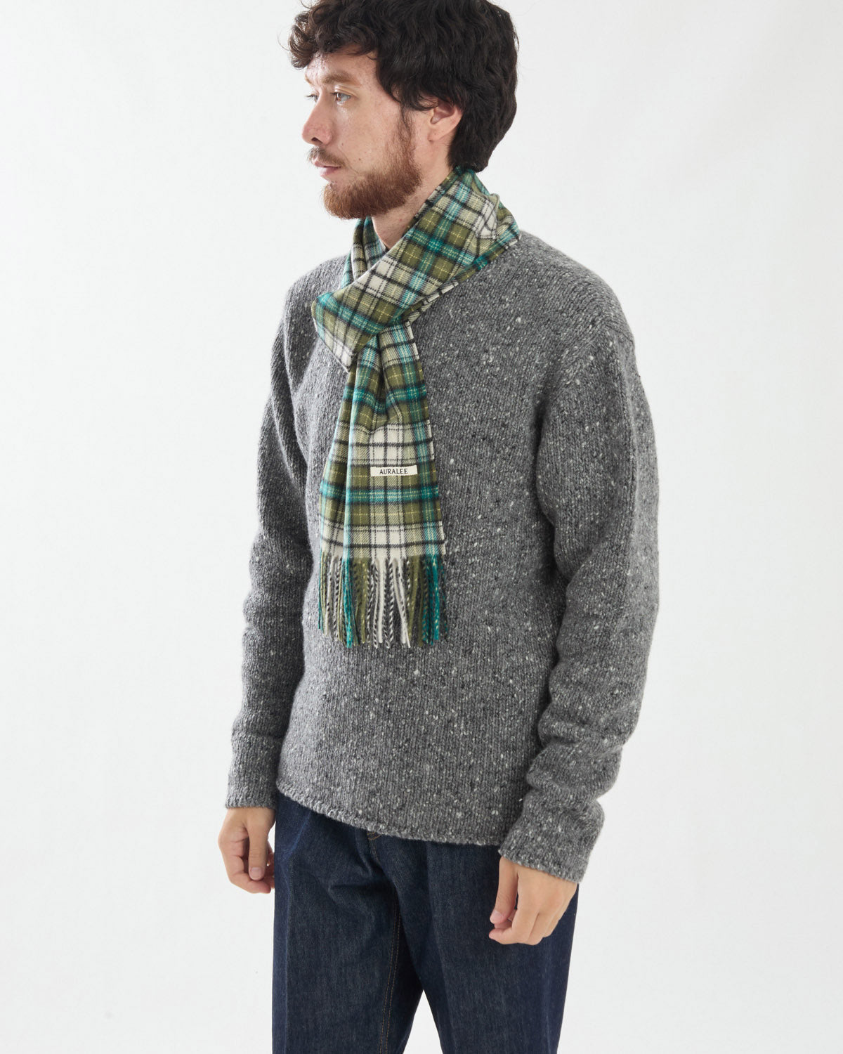 CASHMERE CHECK LONG STOLE