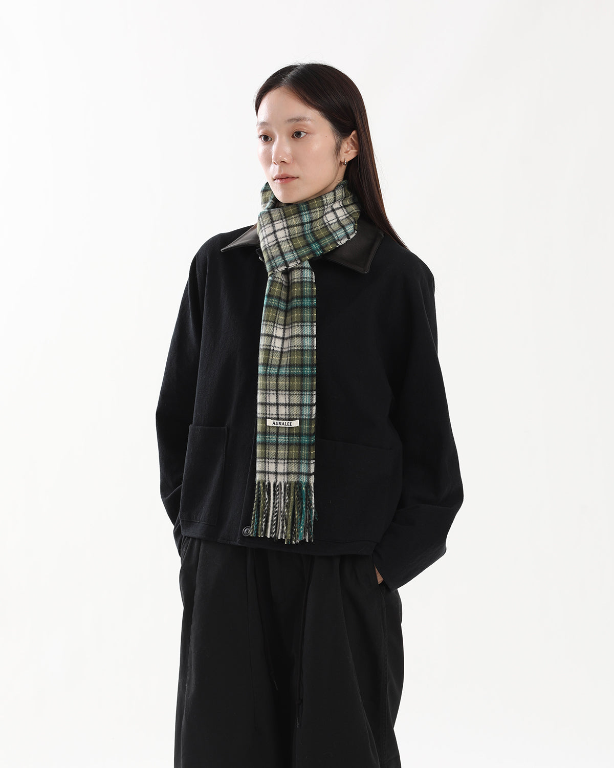 CASHMERE CHECK LONG STOLE
