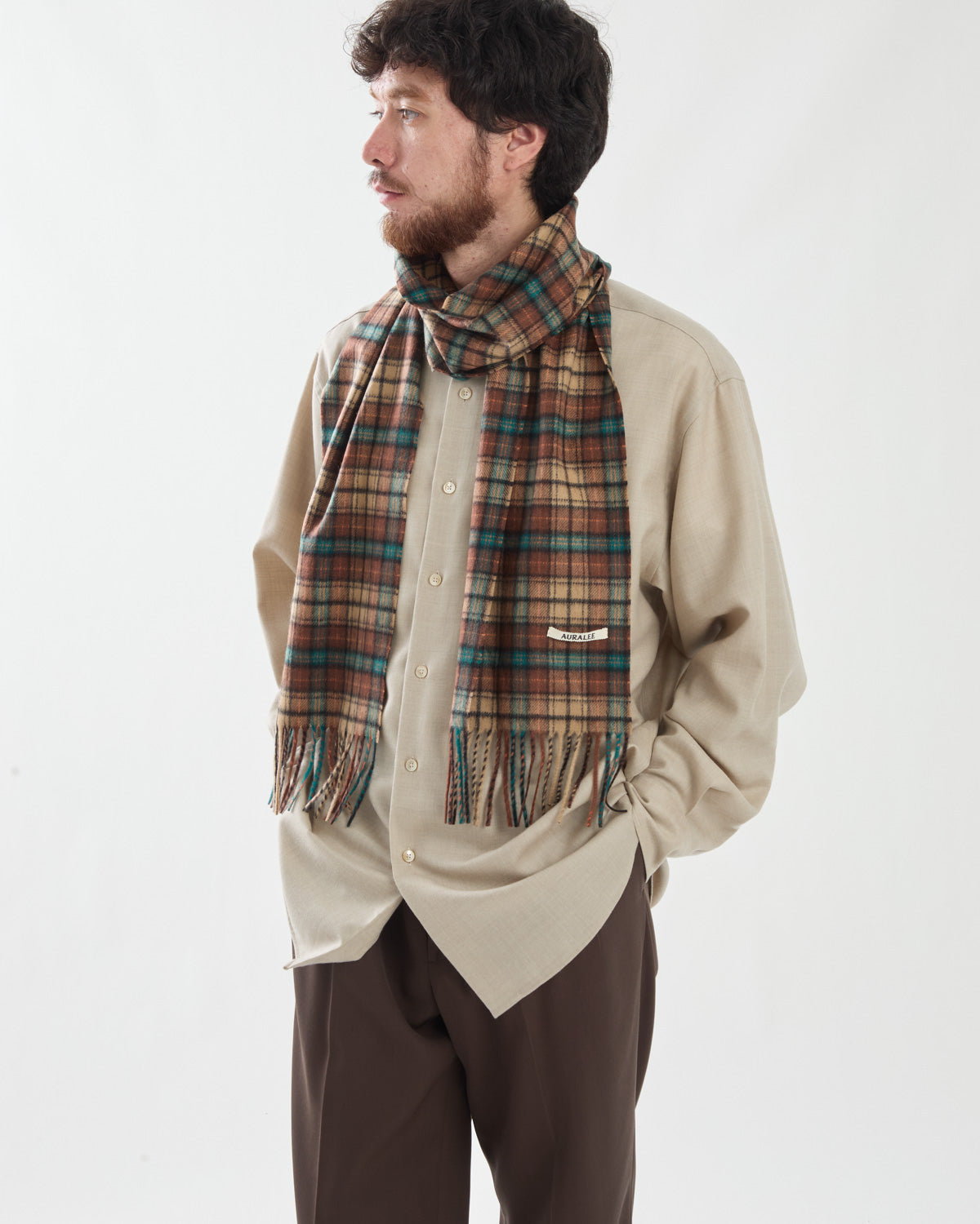 CASHMERE CHECK LONG STOLE