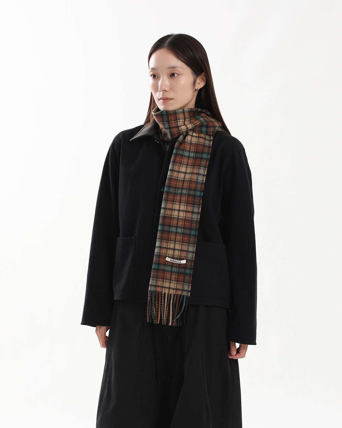 CASHMERE CHECK LONG STOLE