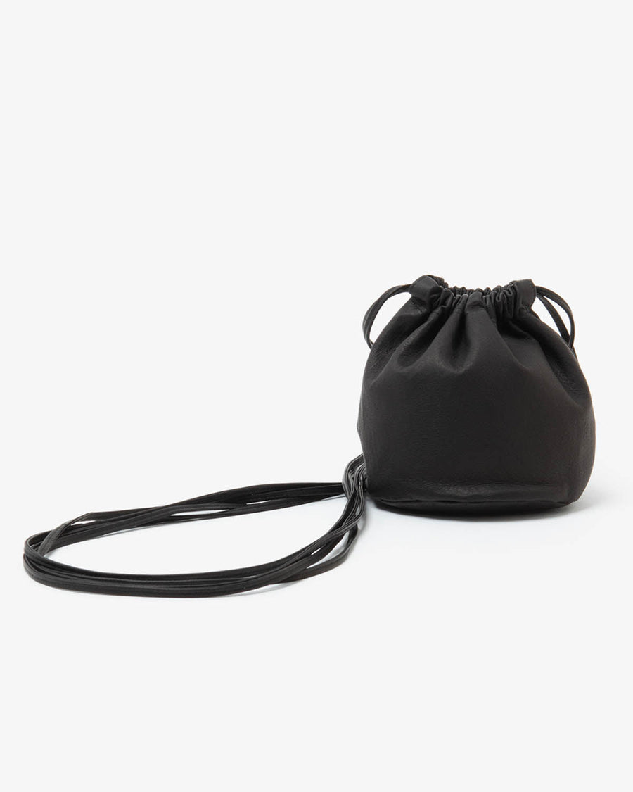 LEATHER SMALL ROUND STRING POUCH – COVERCHORD