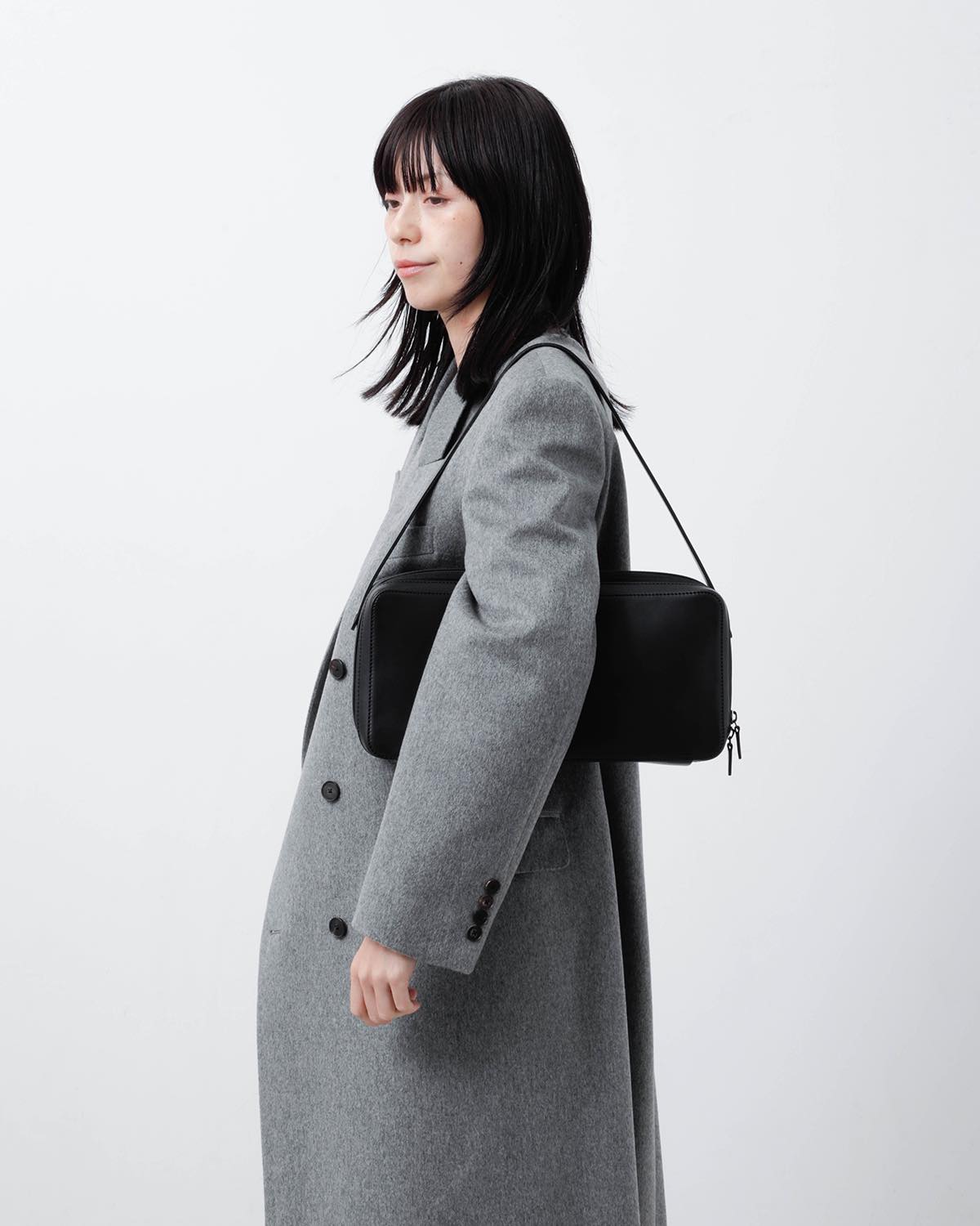 LEATHER SQUARE BAG MADE BY AETA Auralee Black Aeta Edition Leather