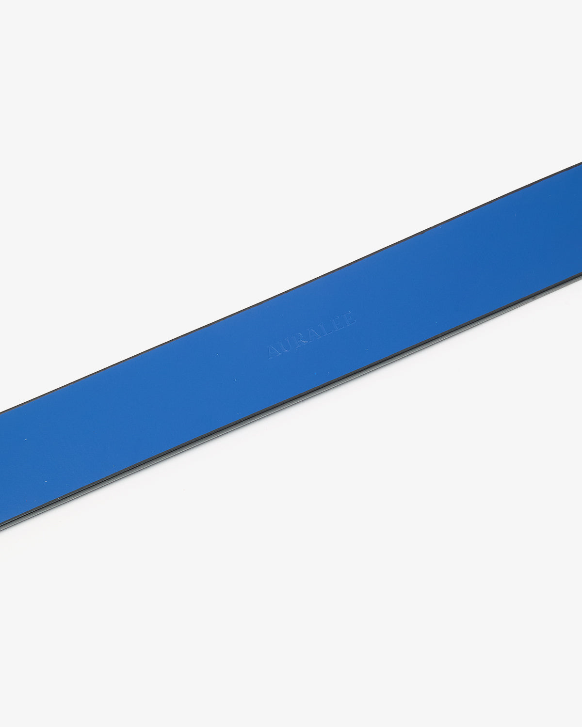 GLAZED LEATHER ROLLER BUCKLE BELT
