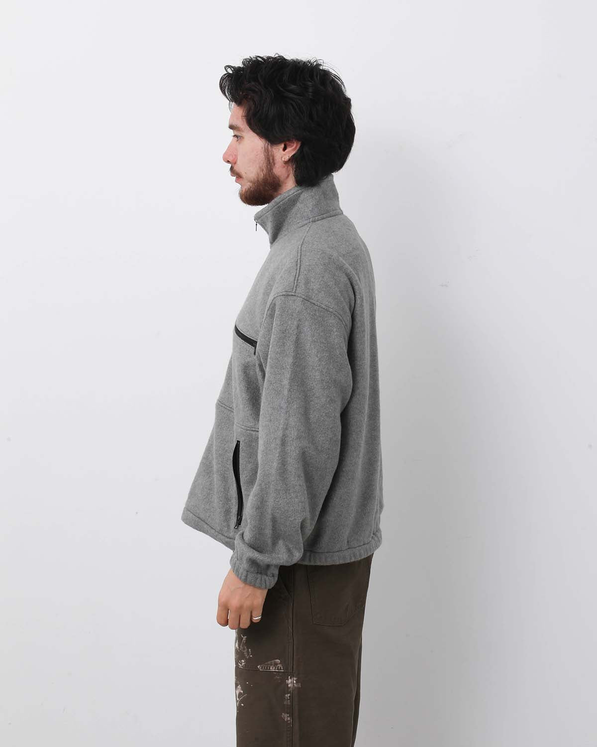 PURE SILK COMFORT FLEECE HALF ZIP P/O