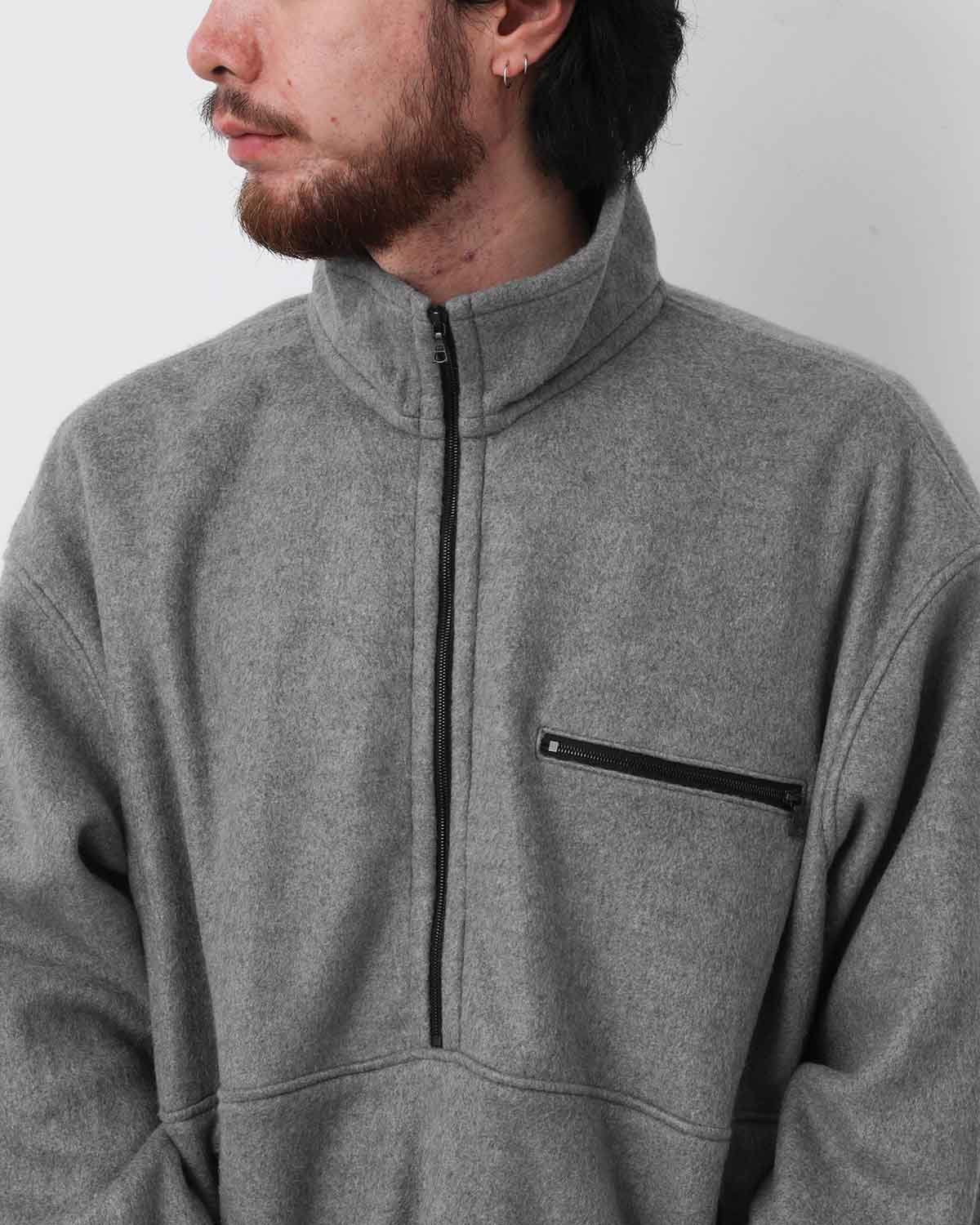 PURE SILK COMFORT FLEECE HALF ZIP P/O