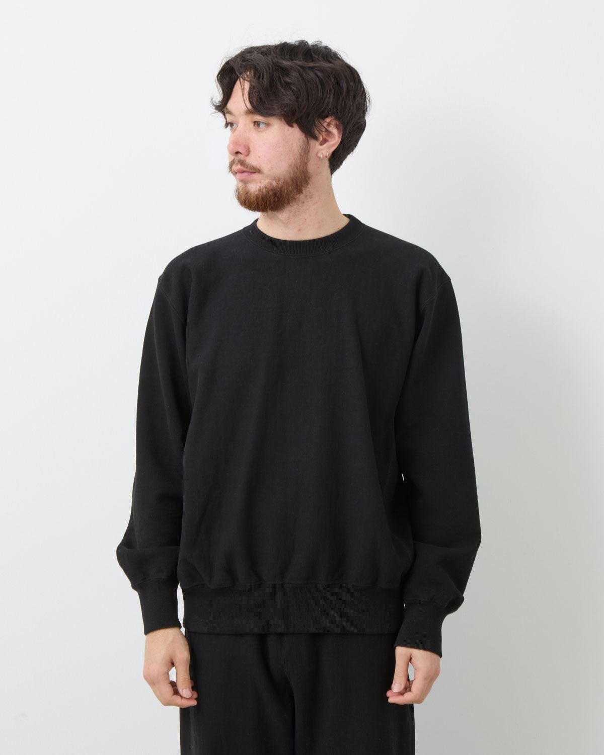 AURALEE SMOOTH SOFT BD SWEAT P/O 黒 4 SMOOTH SOFT BD SWEAT P/O – COVERCHORD