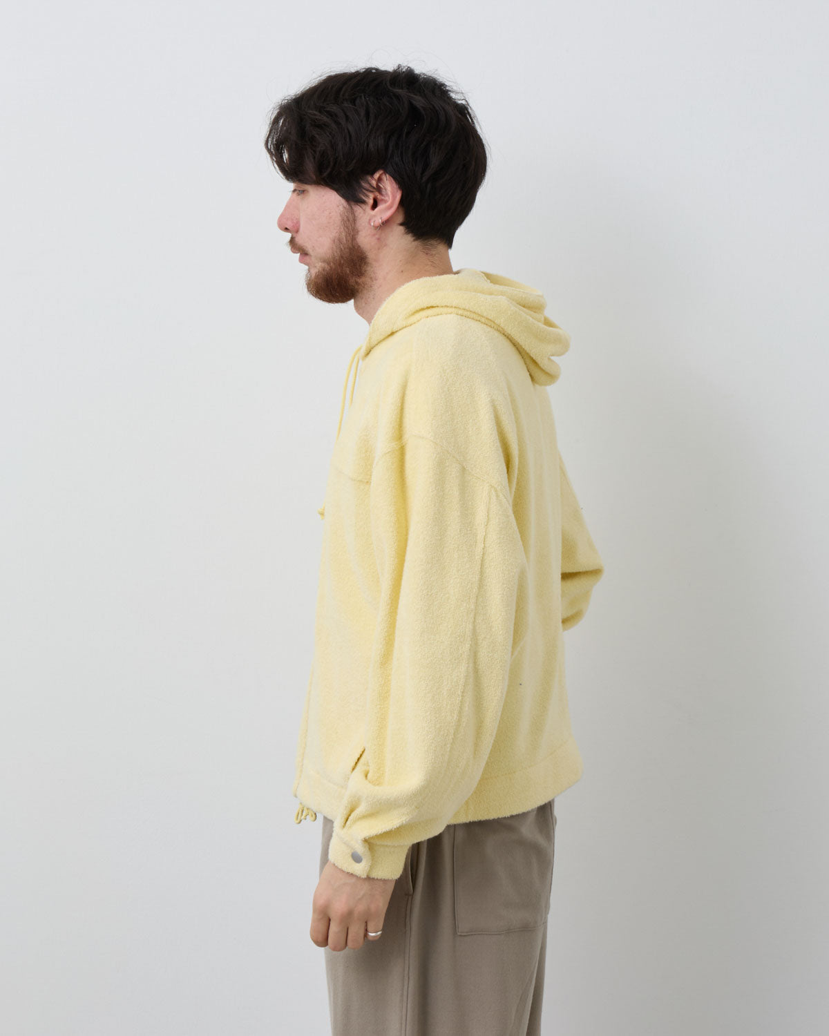 COTTON NYLON PILE ZIP PARKA