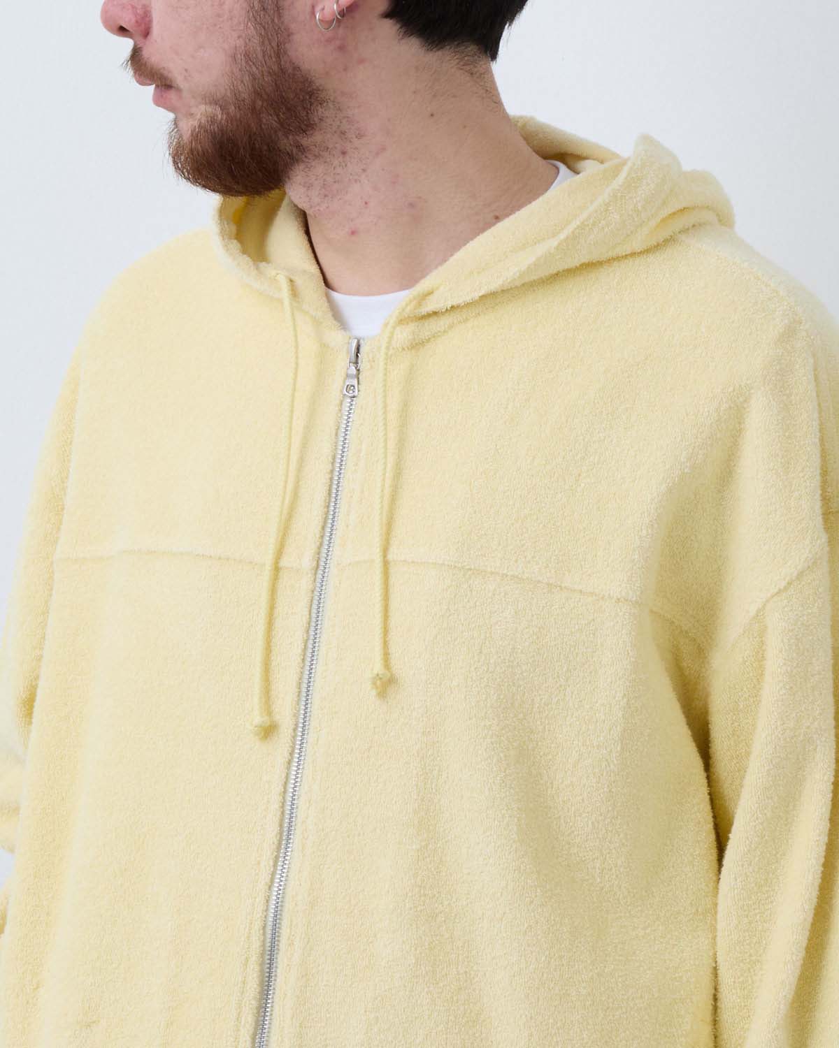 COTTON NYLON PILE ZIP PARKA