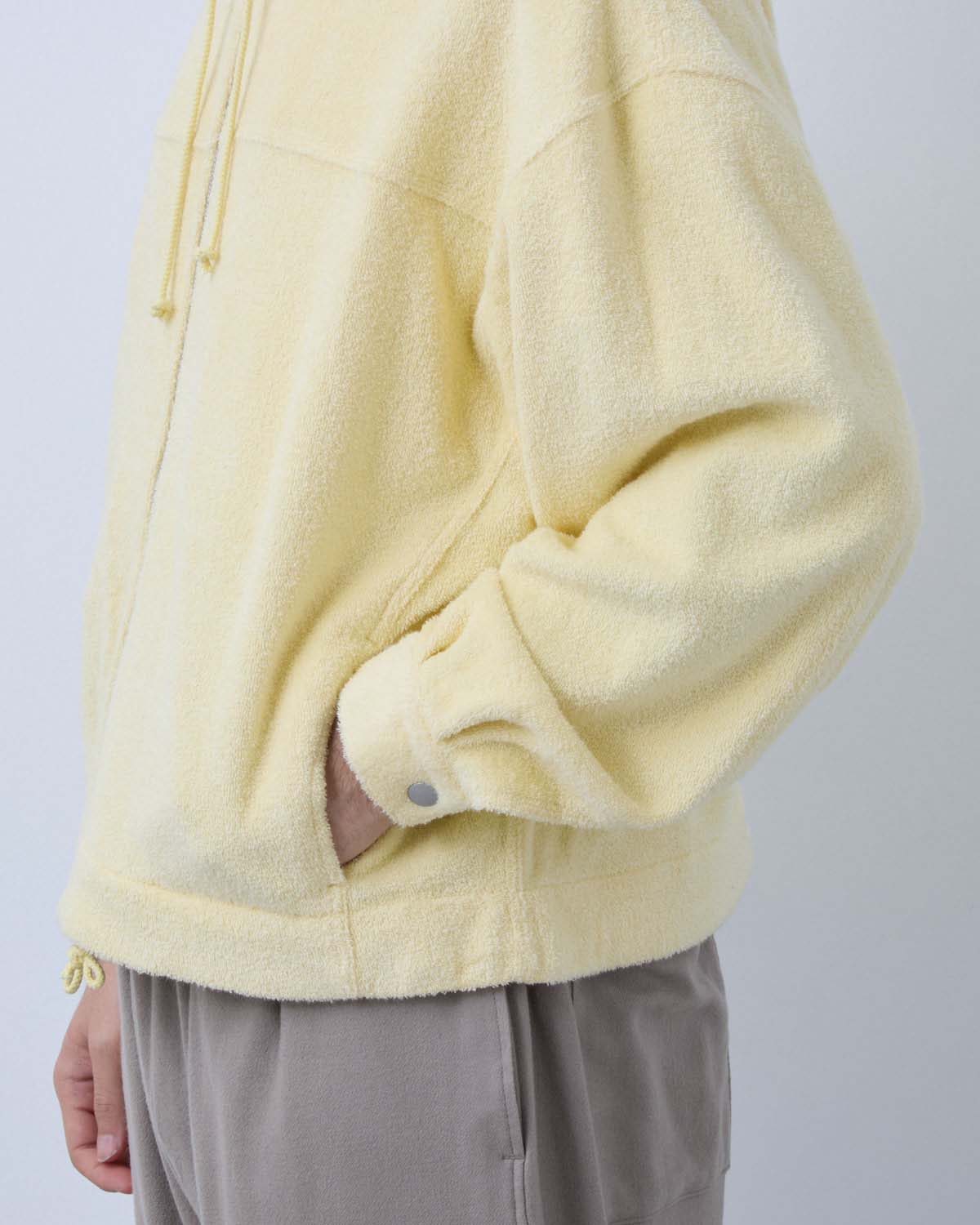 COTTON NYLON PILE ZIP PARKA