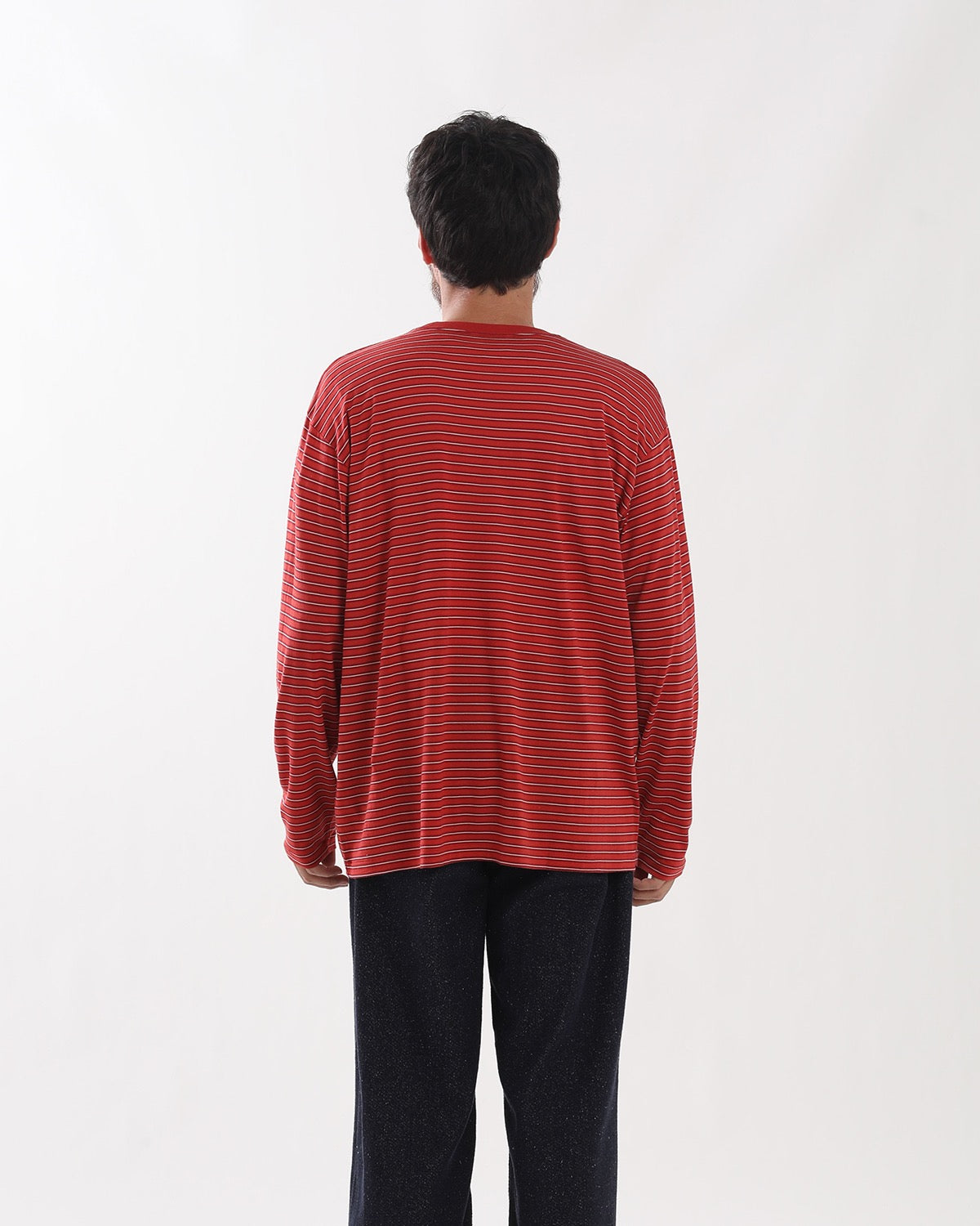 SOFT SMOOTH WOOL STRIPE JERSEY L/S TEE