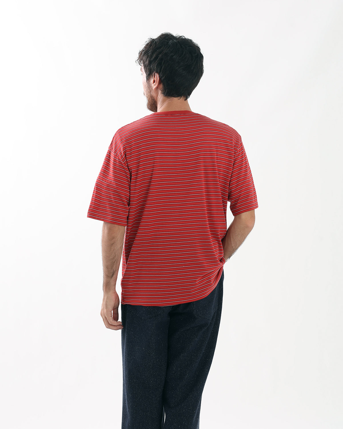 SOFT SMOOTH WOOL STRIPE JERSEY TEE