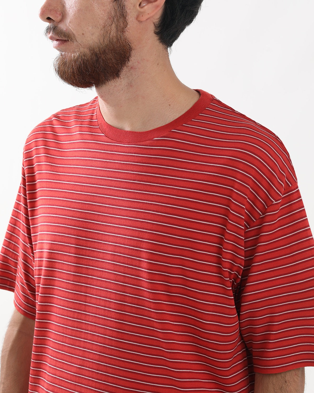 SOFT SMOOTH WOOL STRIPE JERSEY TEE