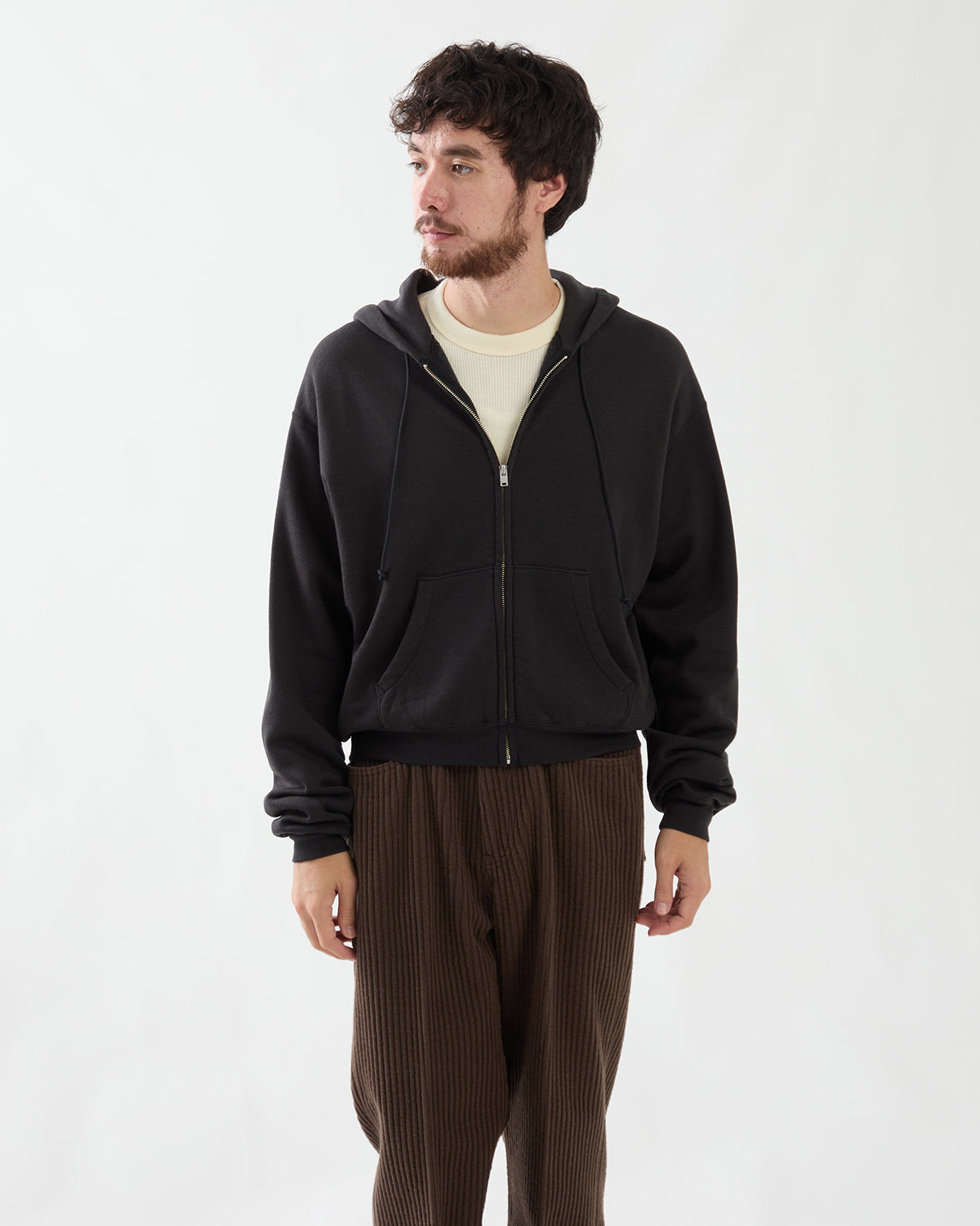 HIGH-TWIST COMPACT SWEAT ZIP PARKER
