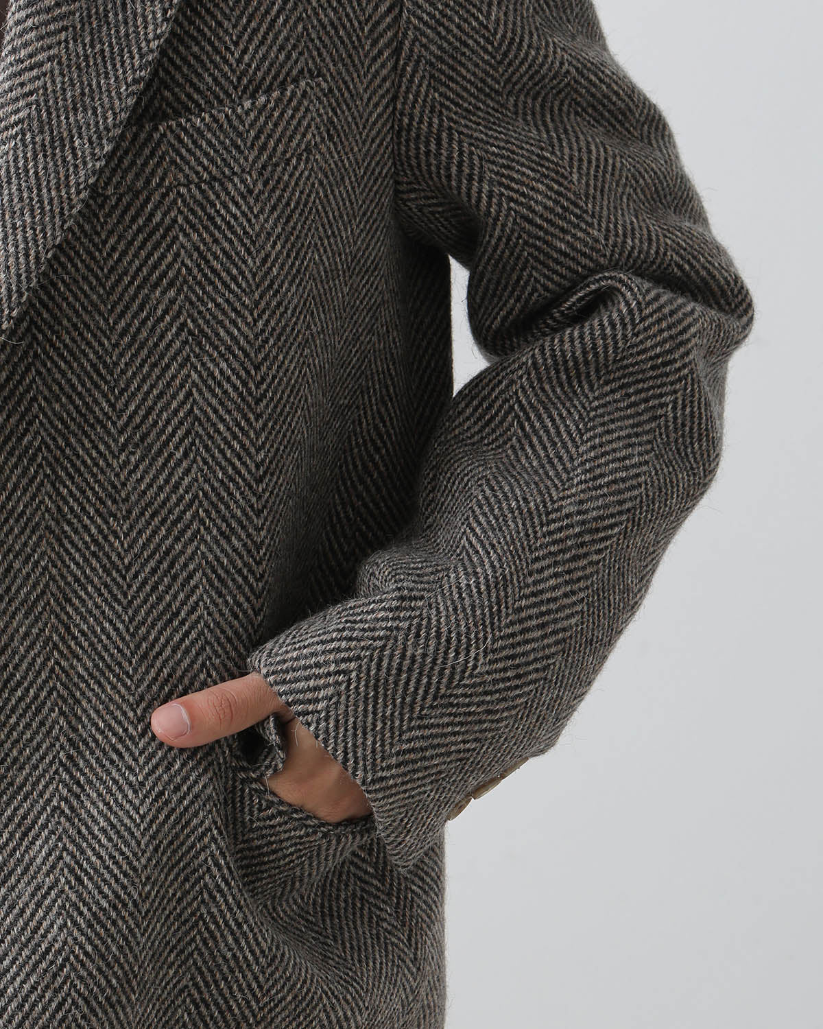 LAMA SHETLAND WOOL TWEED OVER JACKET