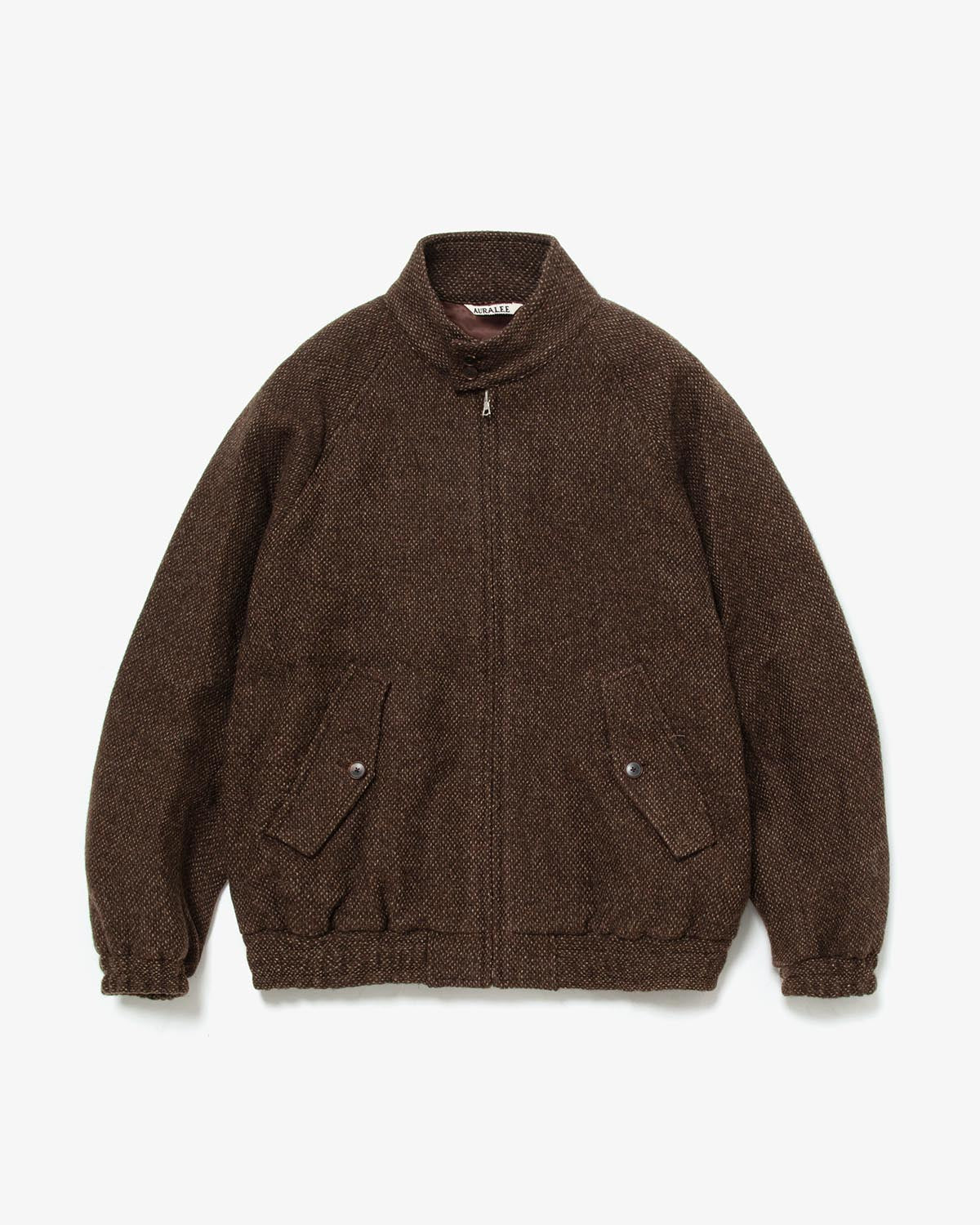 LAMA SHETLAND WOOL TWEED ZIP BLOUSON