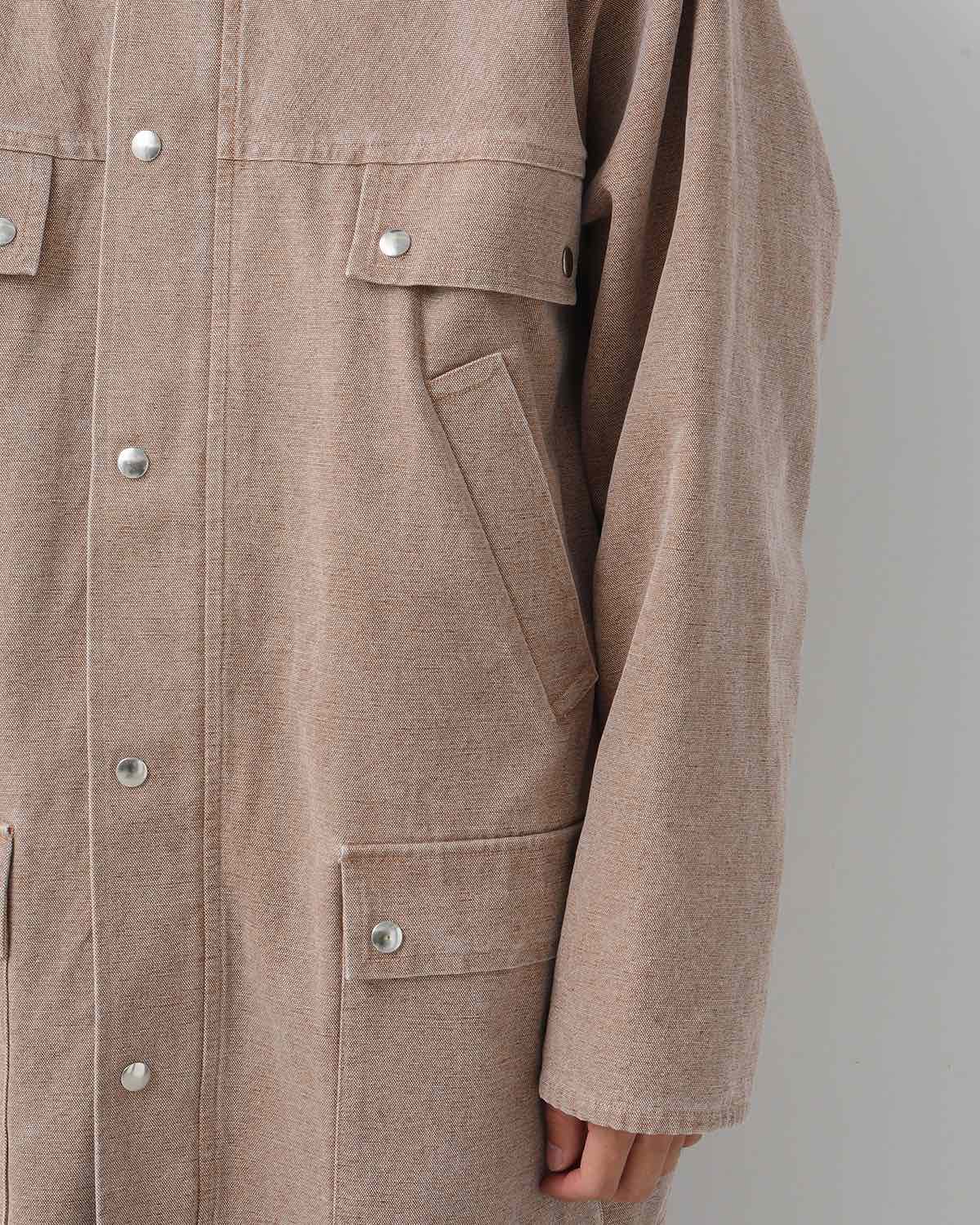 WASHED ORGANIC CANVAS HUNTING BLOUSON