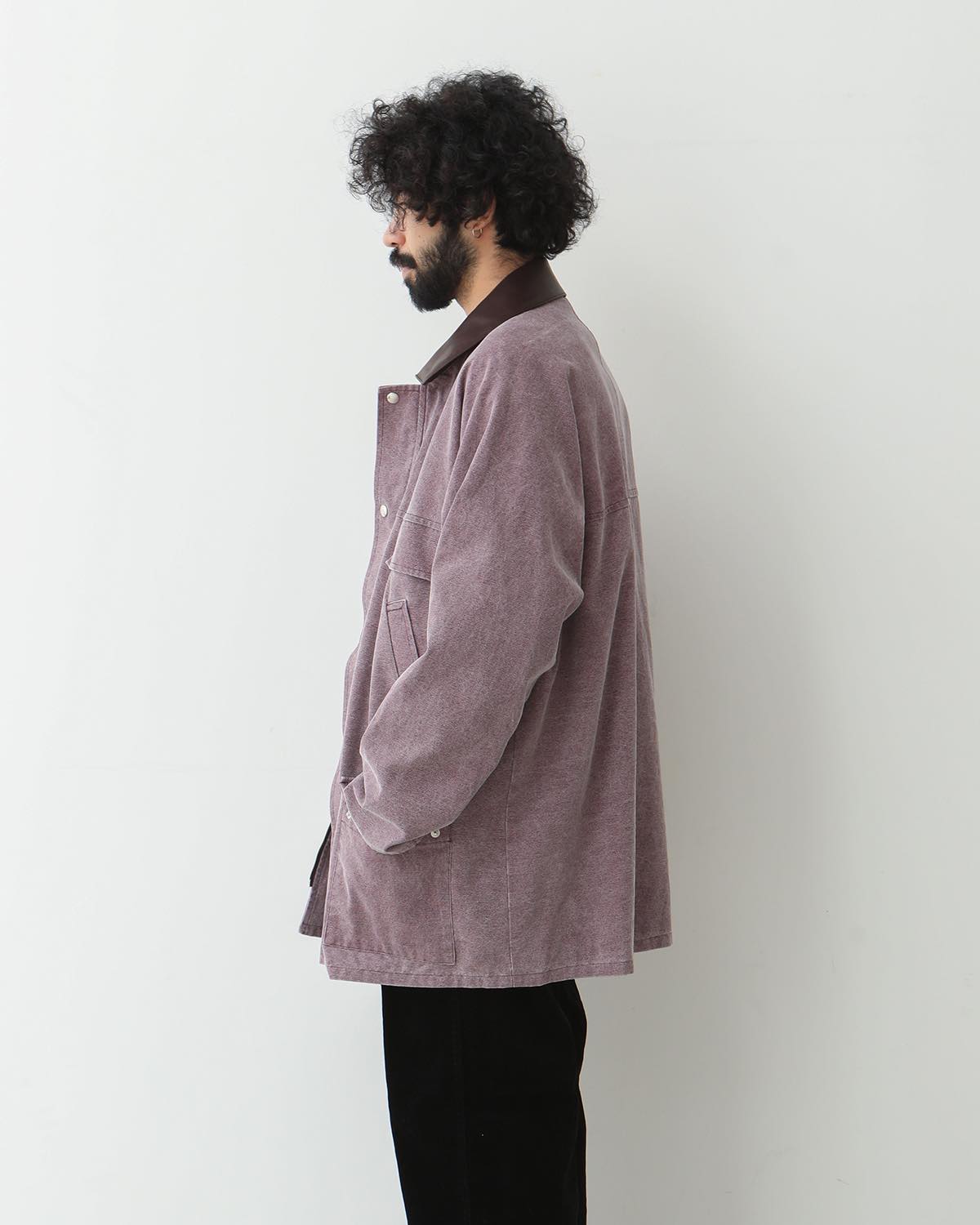 WASHED ORGANIC CANVAS HUNTING BLOUSON