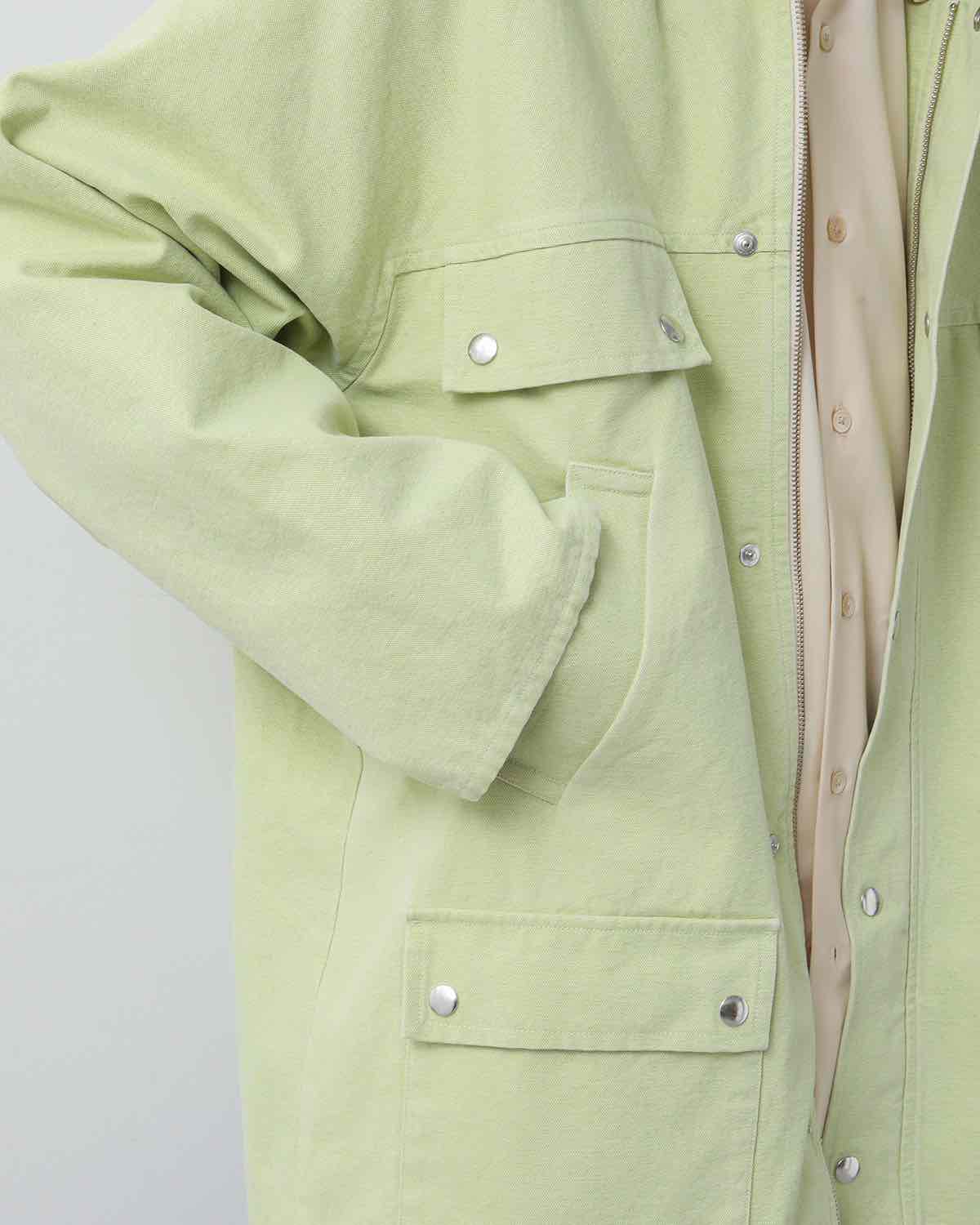 WASHED ORGANIC CANVAS HUNTING BLOUSON