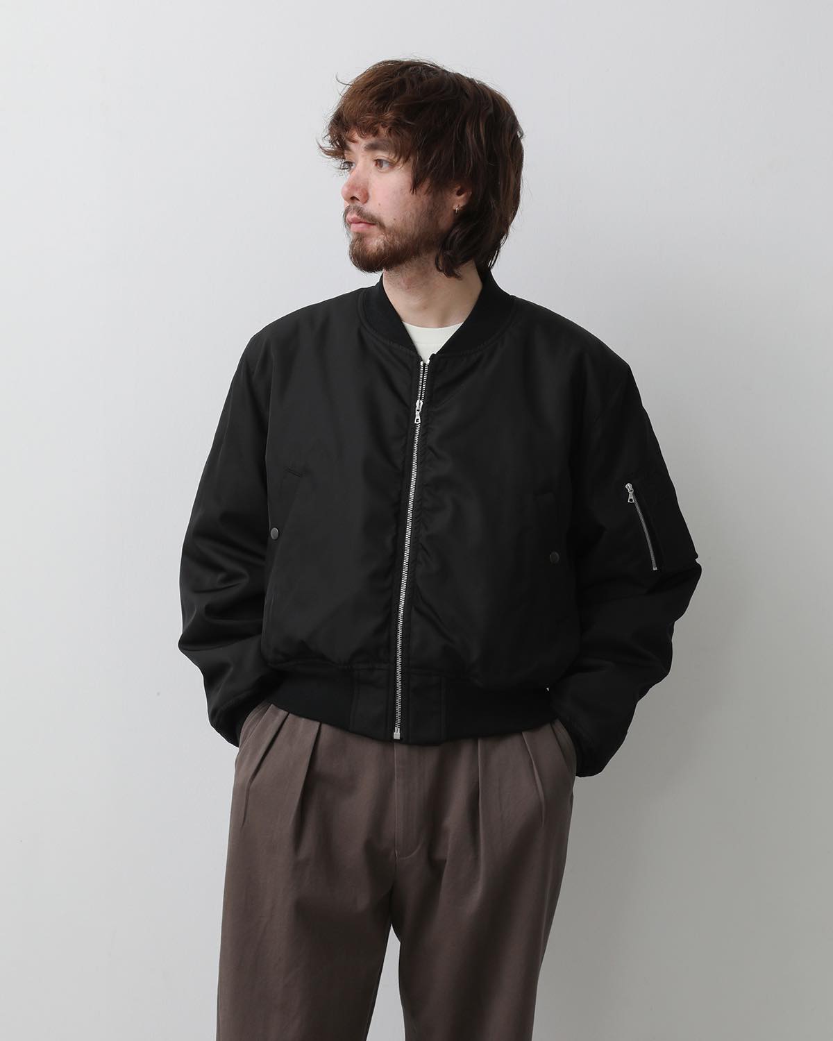 HIGH DENSITY SILK TWILL FLIGHT BLOUSON