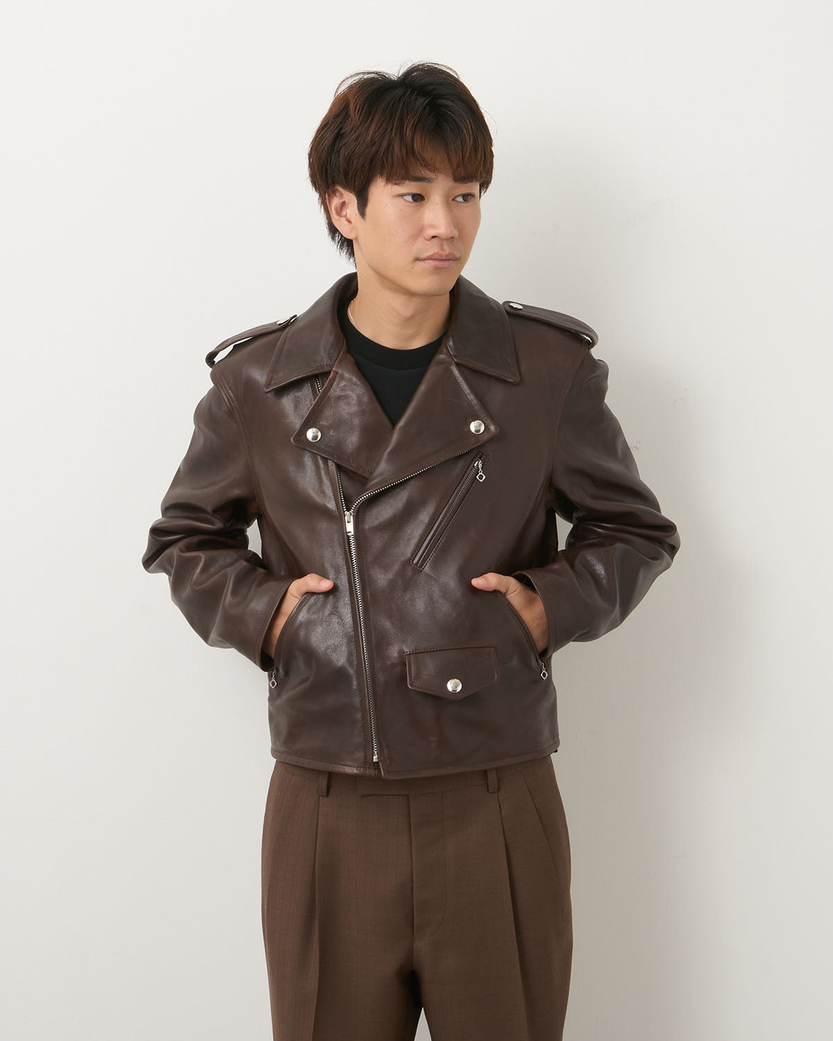 HEAVY LAMB LEATHER RIDERS JACKET