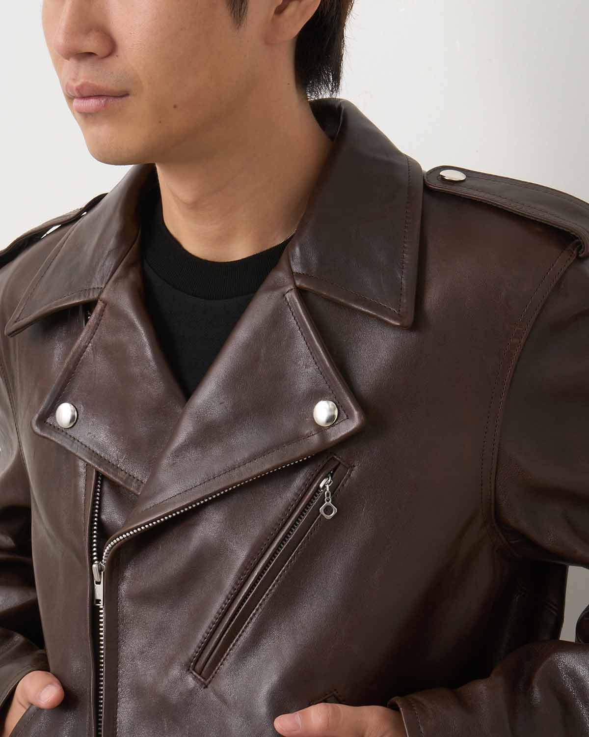 HEAVY LAMB LEATHER RIDERS JACKET