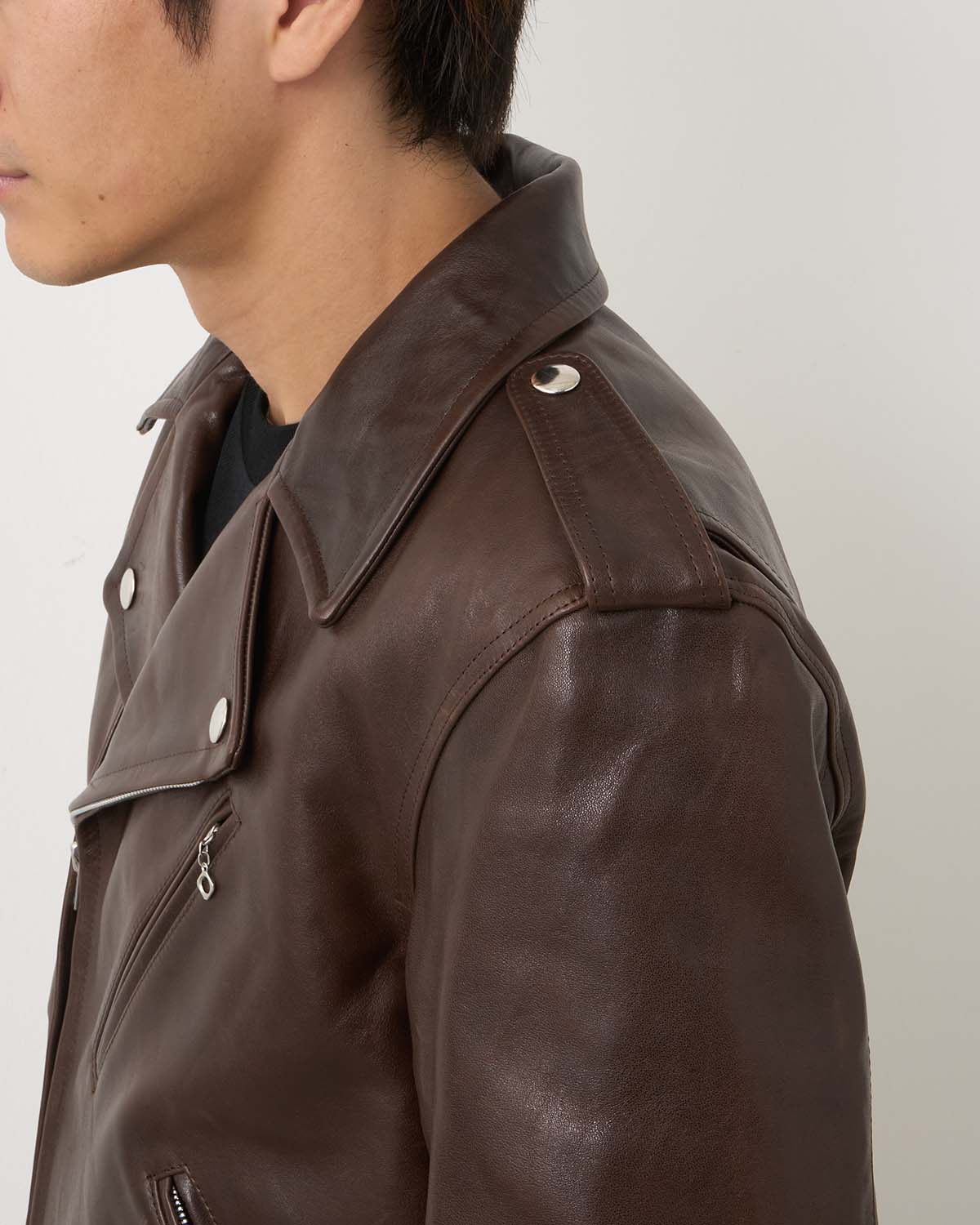 HEAVY LAMB LEATHER RIDERS JACKET